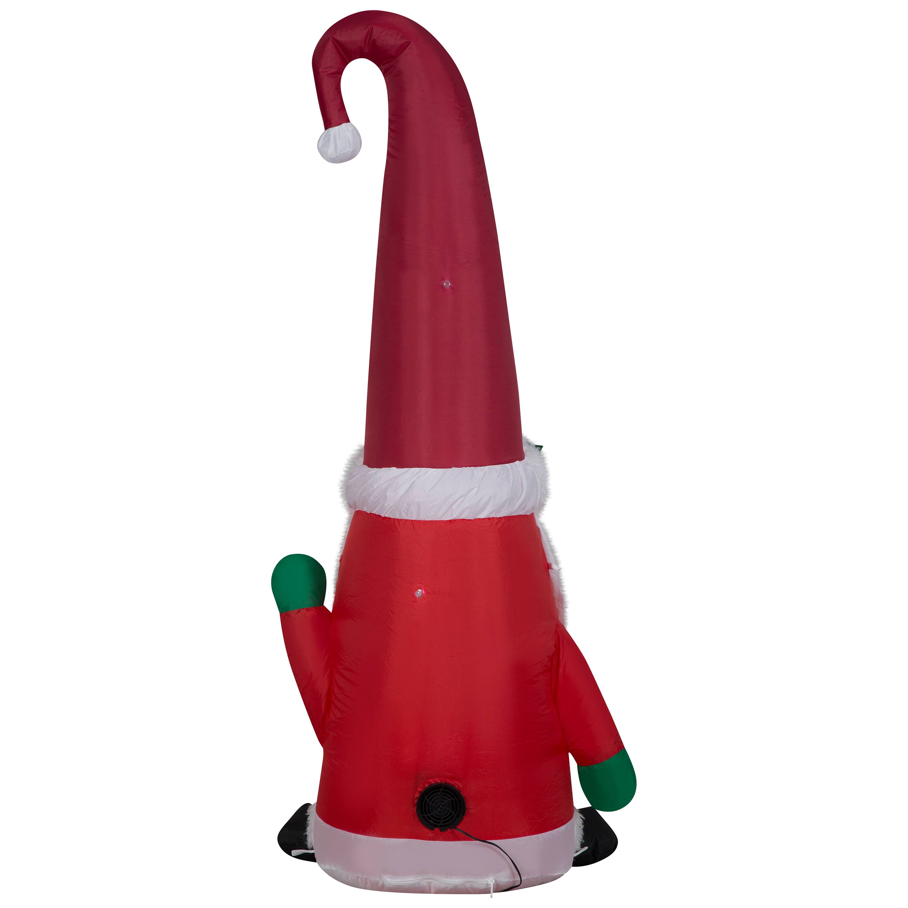 5ft. Airblown® Inflatable Christmas Gnome with Damask Cap