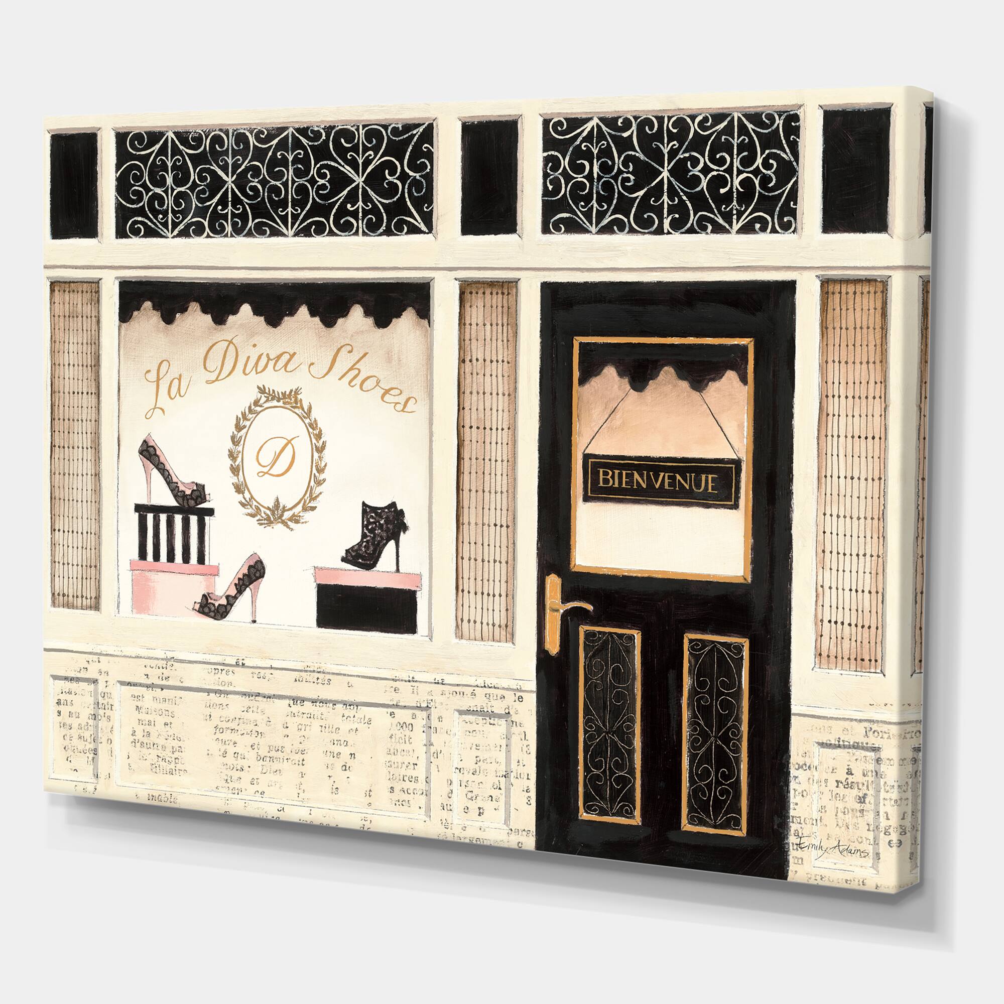 Designart - Paris Diva Shoes Painting