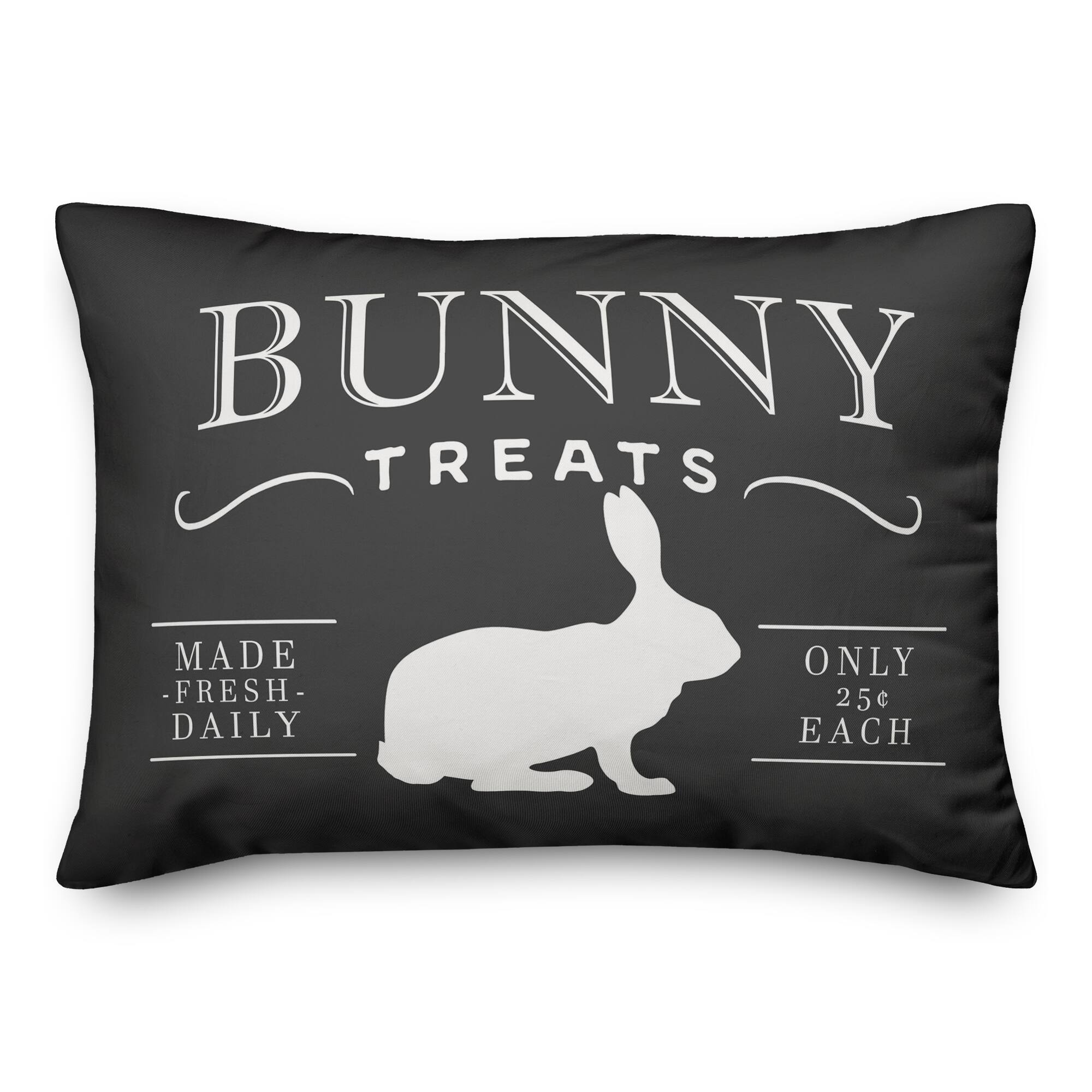 Bunny Treats Pillow 14" x 20" Throw Pillow