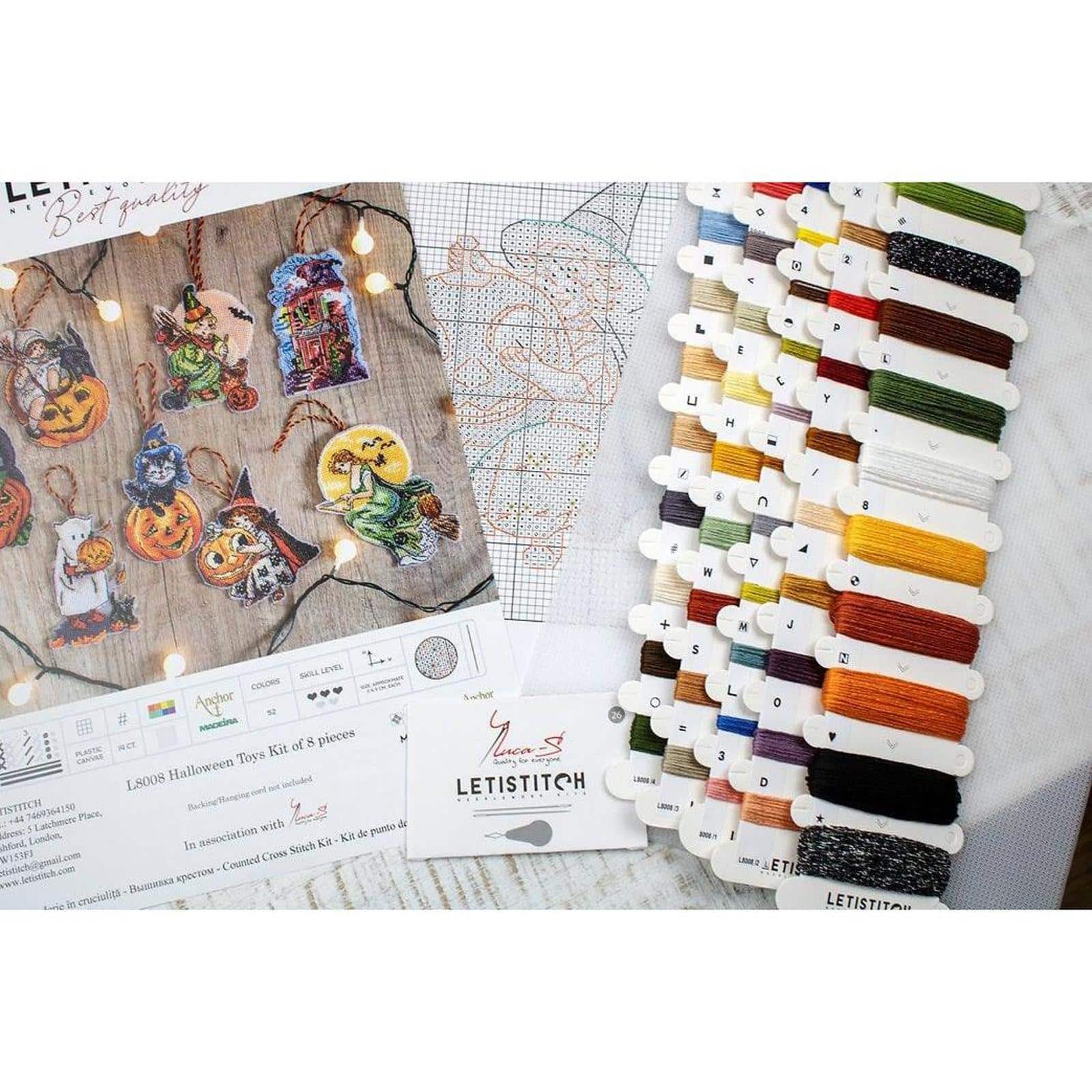 Letistitch Halloween Toys Plastic Canvas Counted Cross Stitch Kit