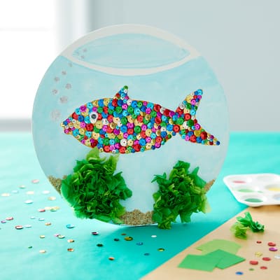 Kids Mixed Media Fishbowl Canvas | Projects | Michaels