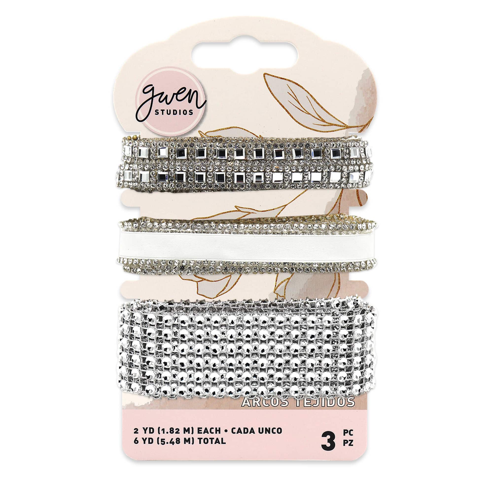 Gwen Studios 6yd. Satin &#x26; Rhinestone Trim Set