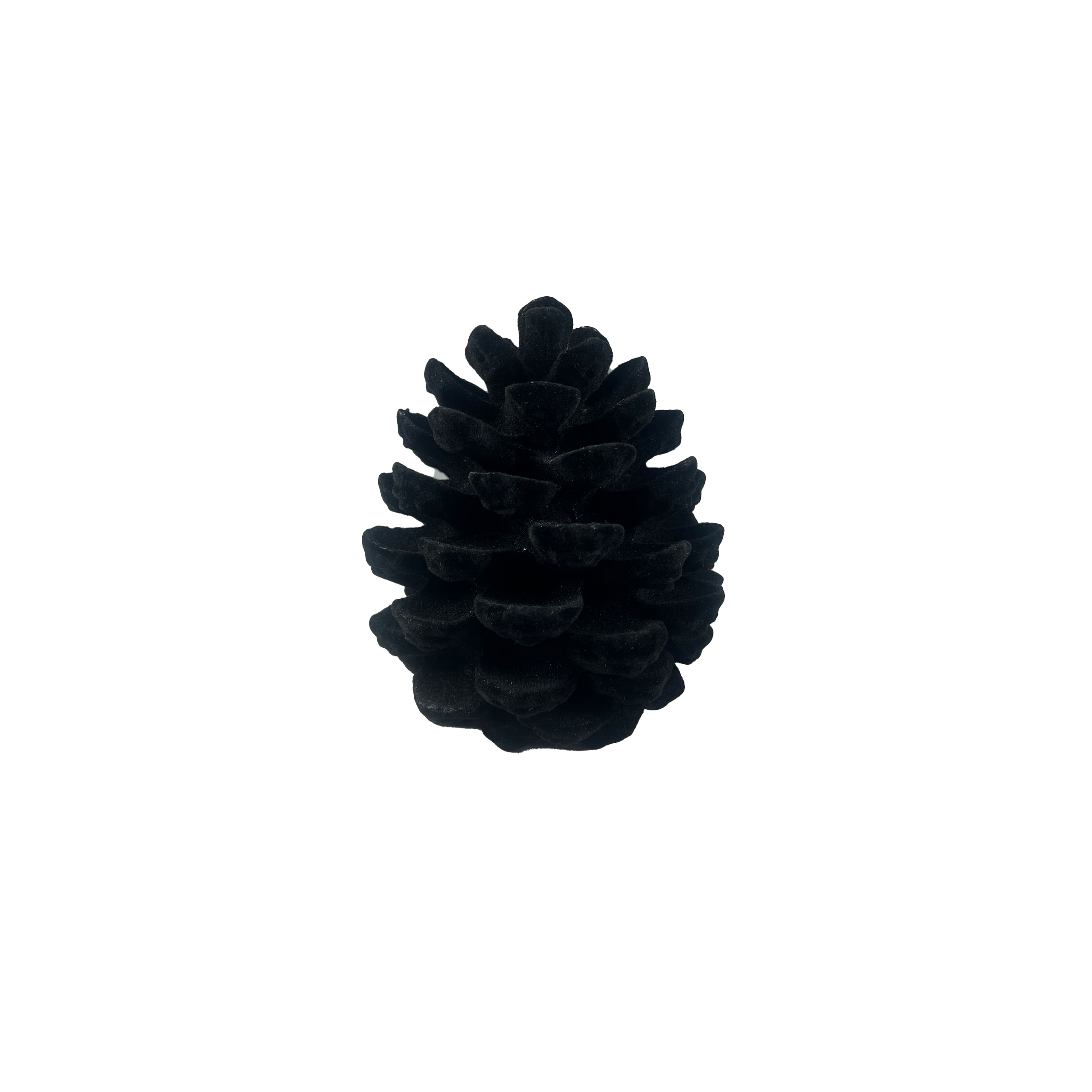 5&#x22; Black Flocked Pinecone Tabletop D&#xE9;cor by Ashland&#xAE;