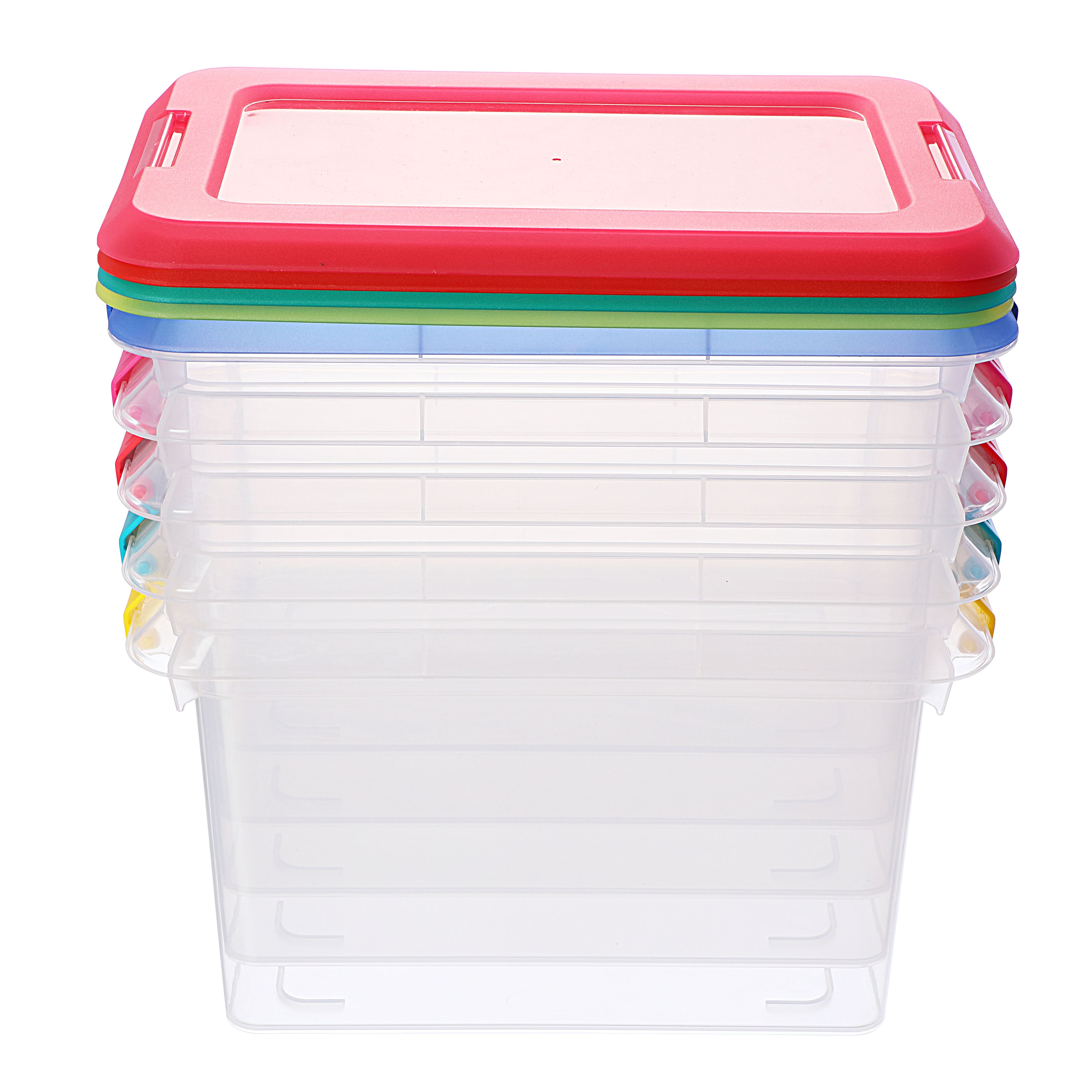 6 Packs: 5 ct. (30 total) 6.2qt. Storage Bins with Lids by Simply Tidy™