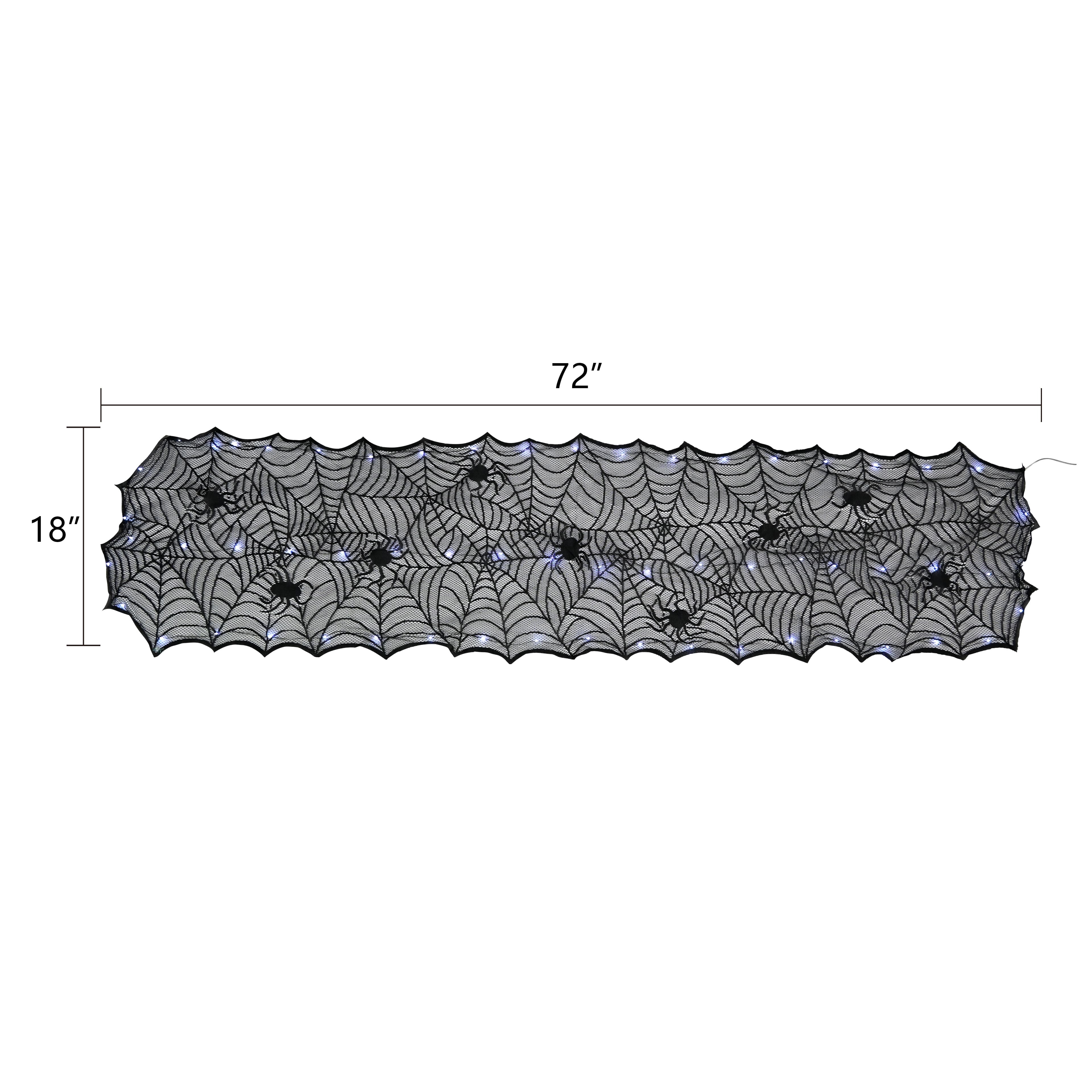 72&#x22; LED Lighted Spider Web Table Runner by Ashland&#xAE;