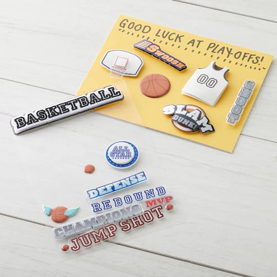 Signature™ Basketball Dimensional Stickers by Recollections™ | Sports ...