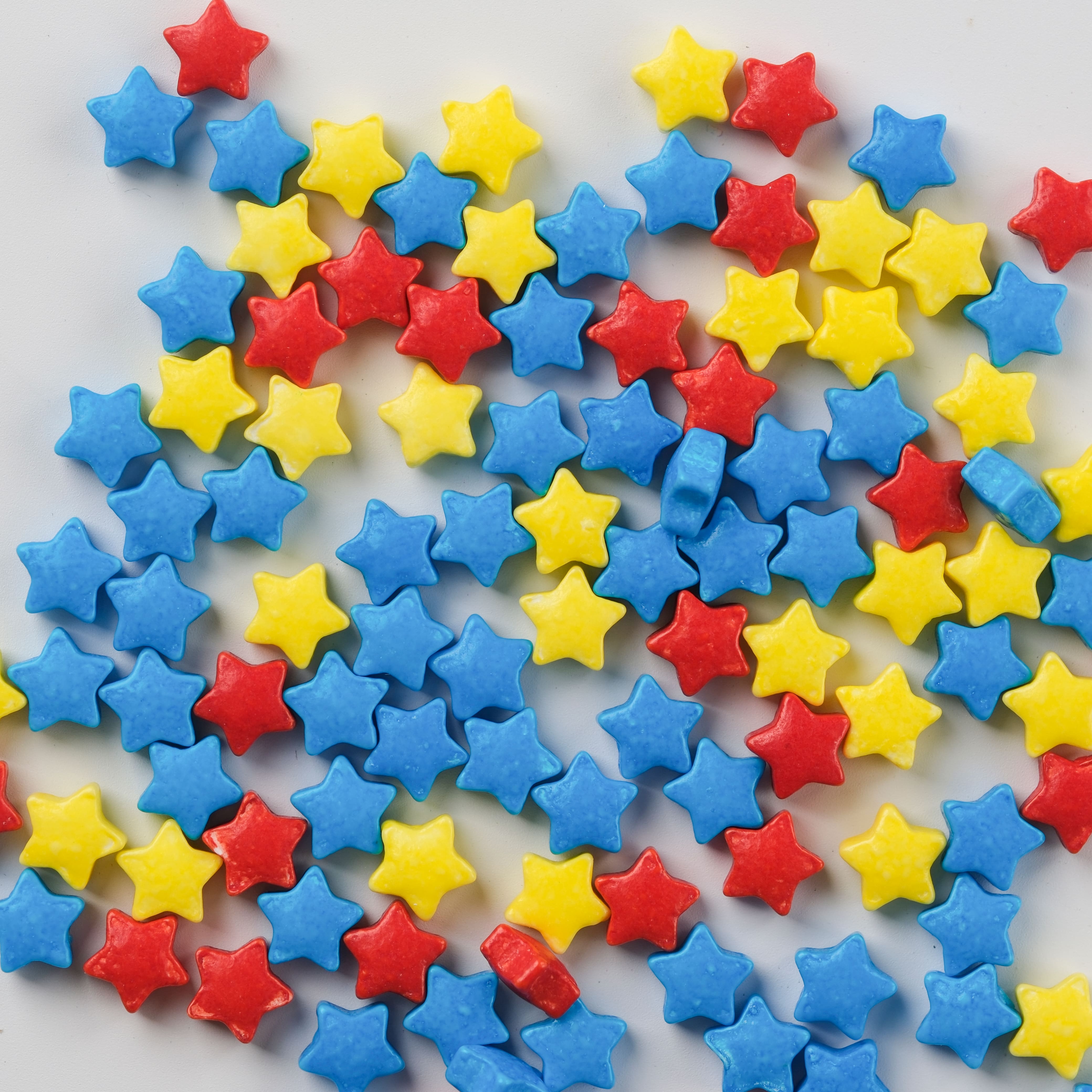 PME Cake Sweet Street&#xAE; Blue, Yellow &#x26; Red Star Sprinkles