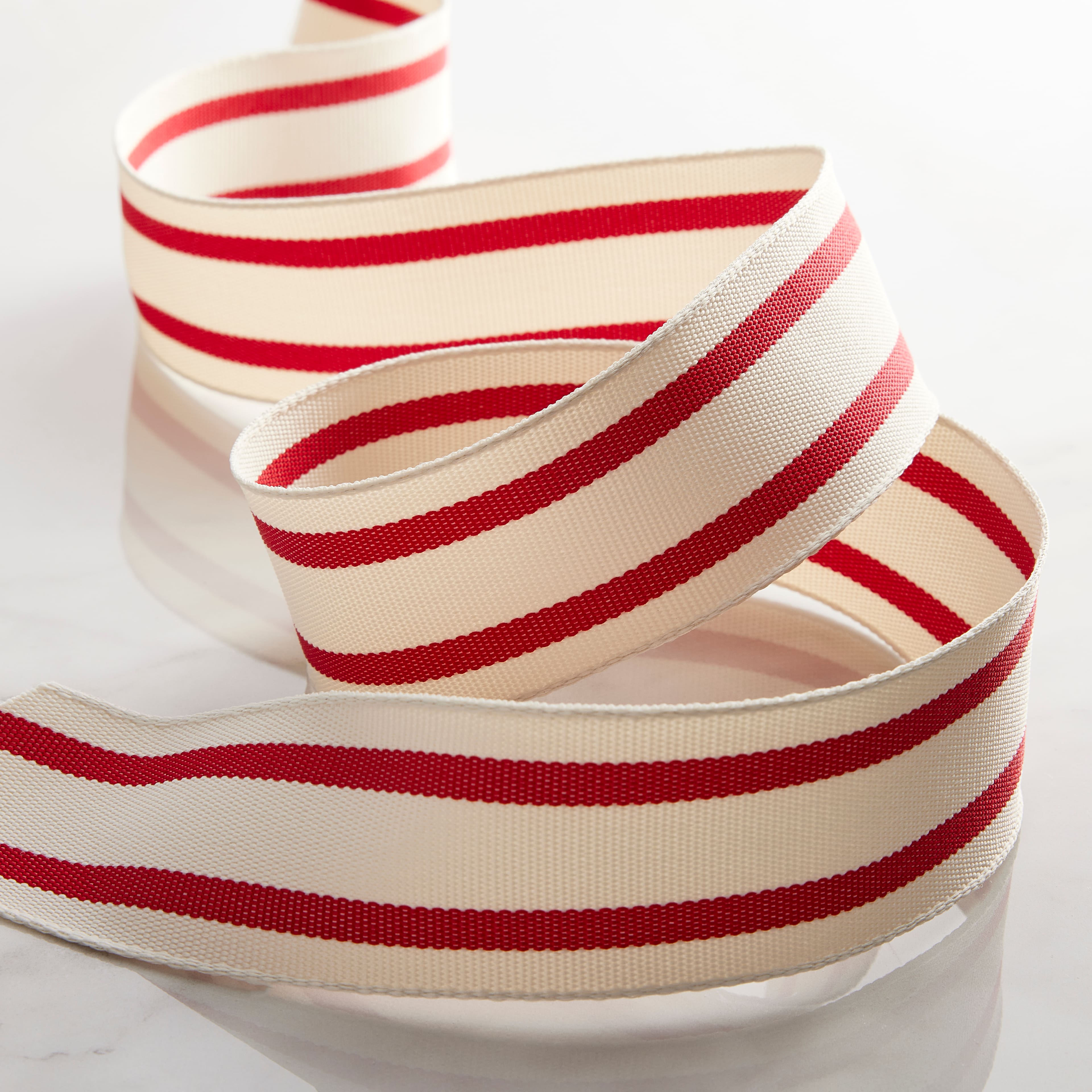 12 Pack: 1.5&#x22; x 3yd. Wired Ticking Stripe Ribbon by Celebrate It&#x2122;