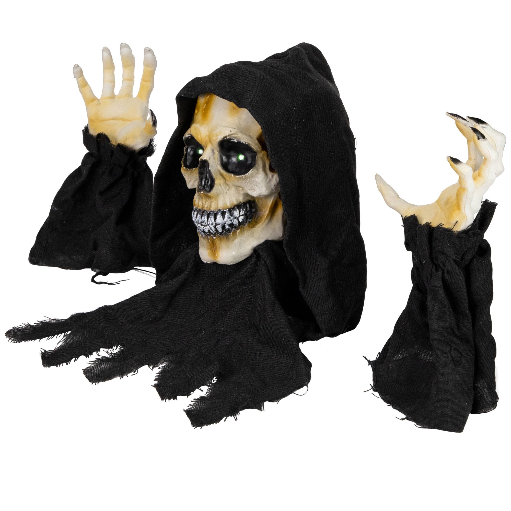 8&#x22; LED Lighted Grim Reaper with Sound Outdoor Halloween Decoration