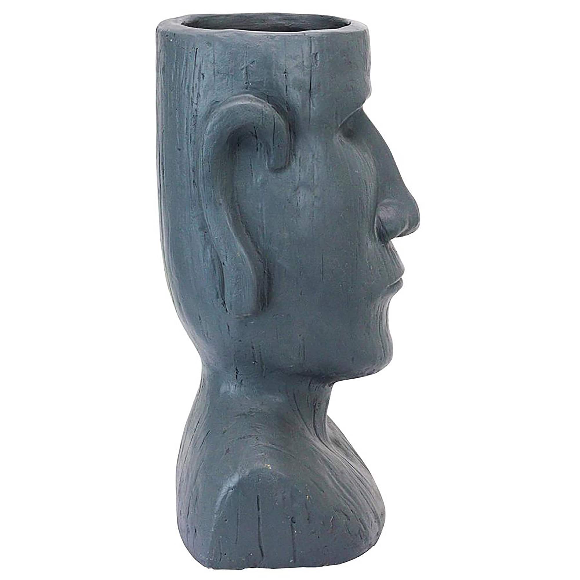 Design Toscano 18&#x22; Easter Island Massive Megalith Moai Head Planter Statue