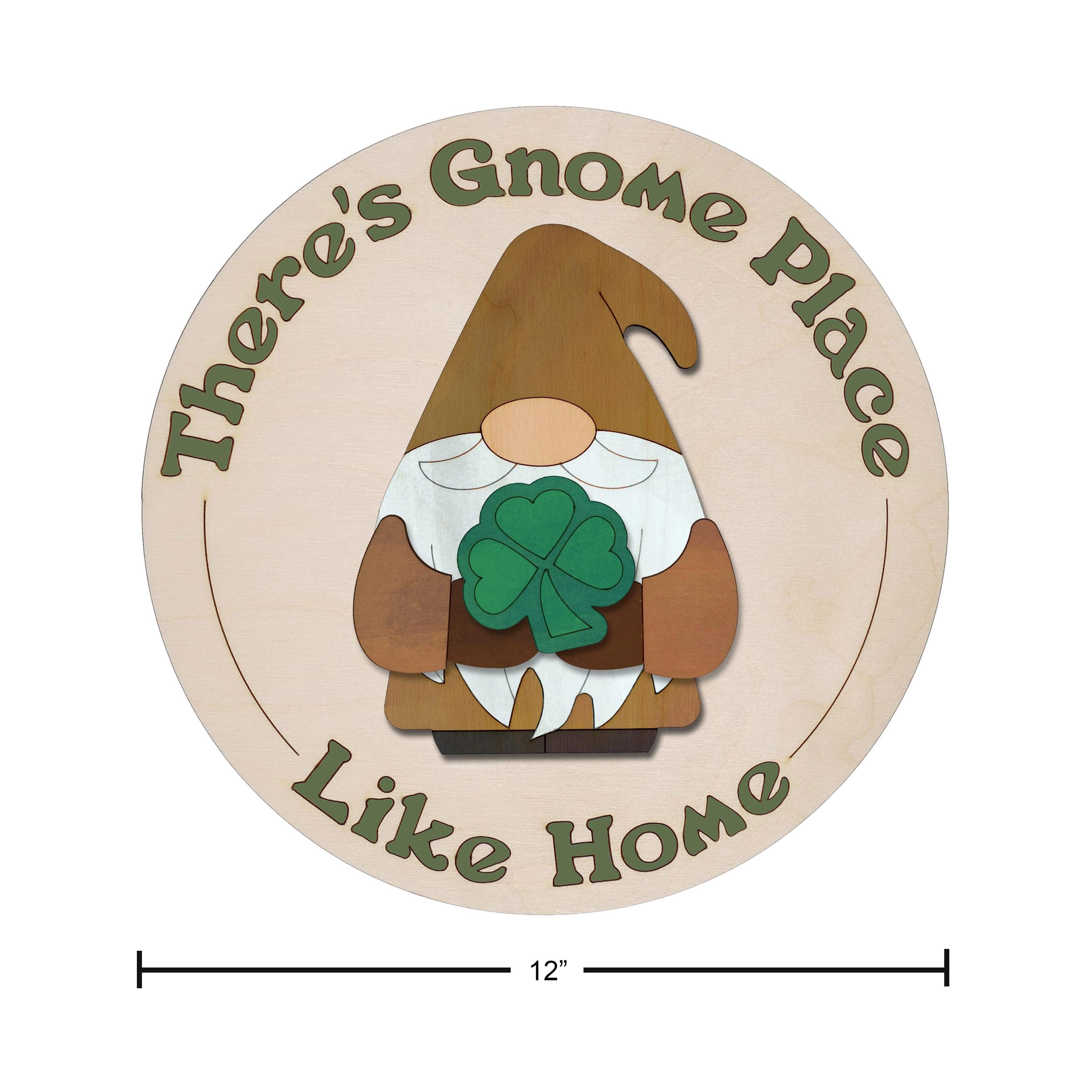 Leisure Arts&#xAE; There&#x27;s Gnome Place Like Home Seasonal Layered Wood Sign Kit