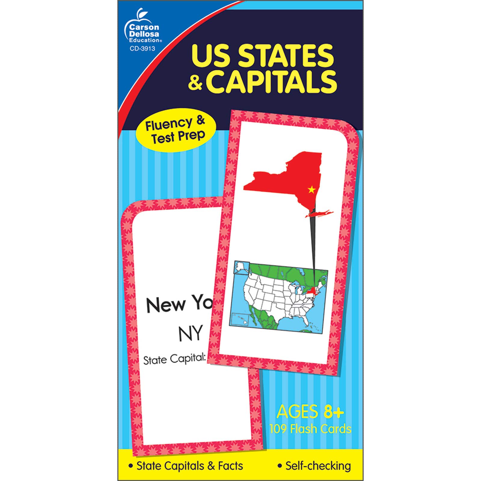 Carson Dellosa® Education U.S. States & Capitals Flash Cards, Pack of 3