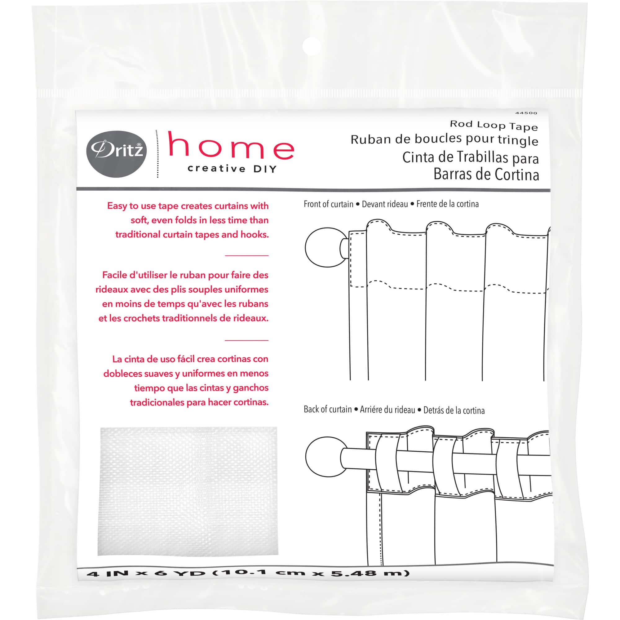 Dritz® Home White Woven Rod Loop Tape, 4'' x 6yd.