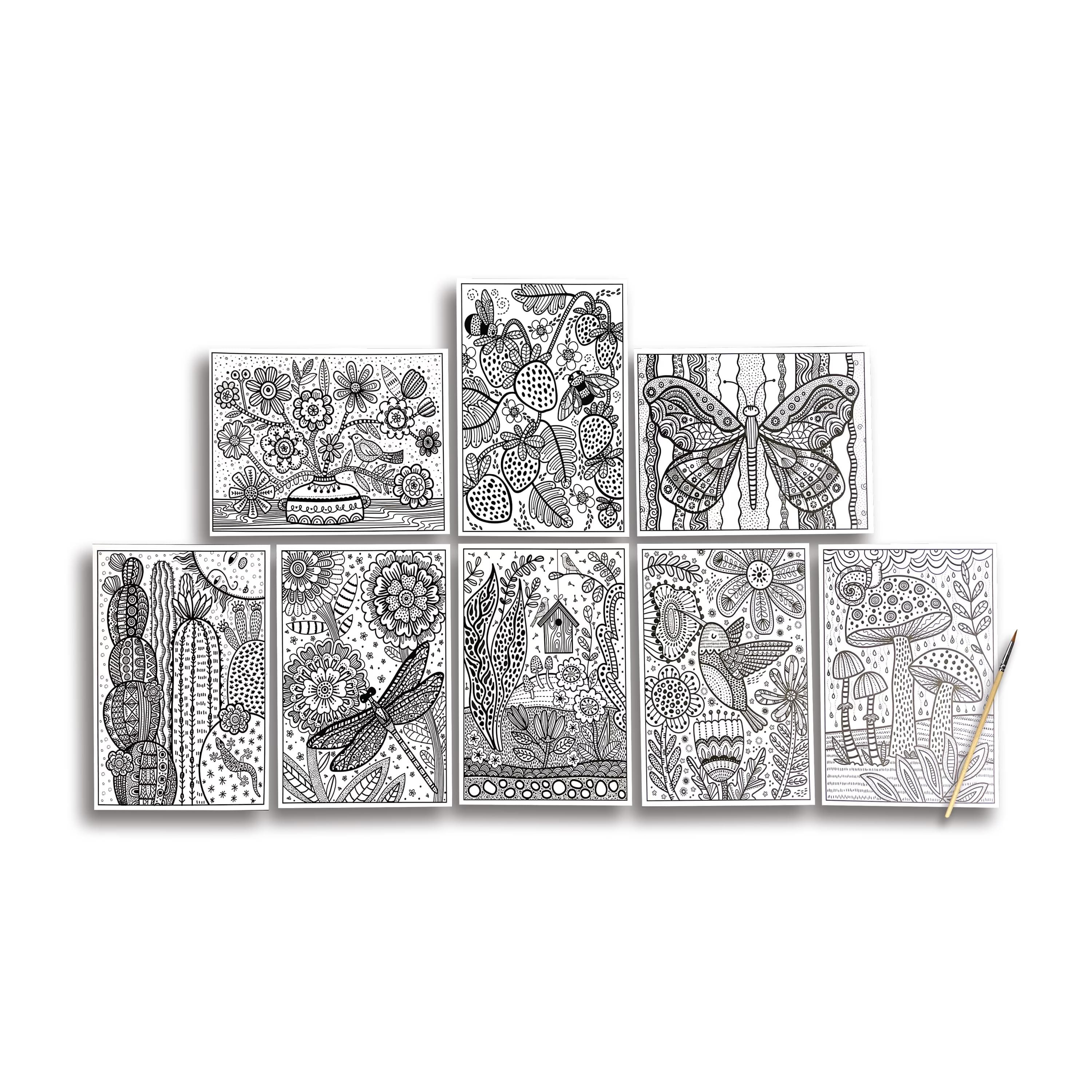 OOLY Hidden Colors Magic Nature Magic Paint Sheets