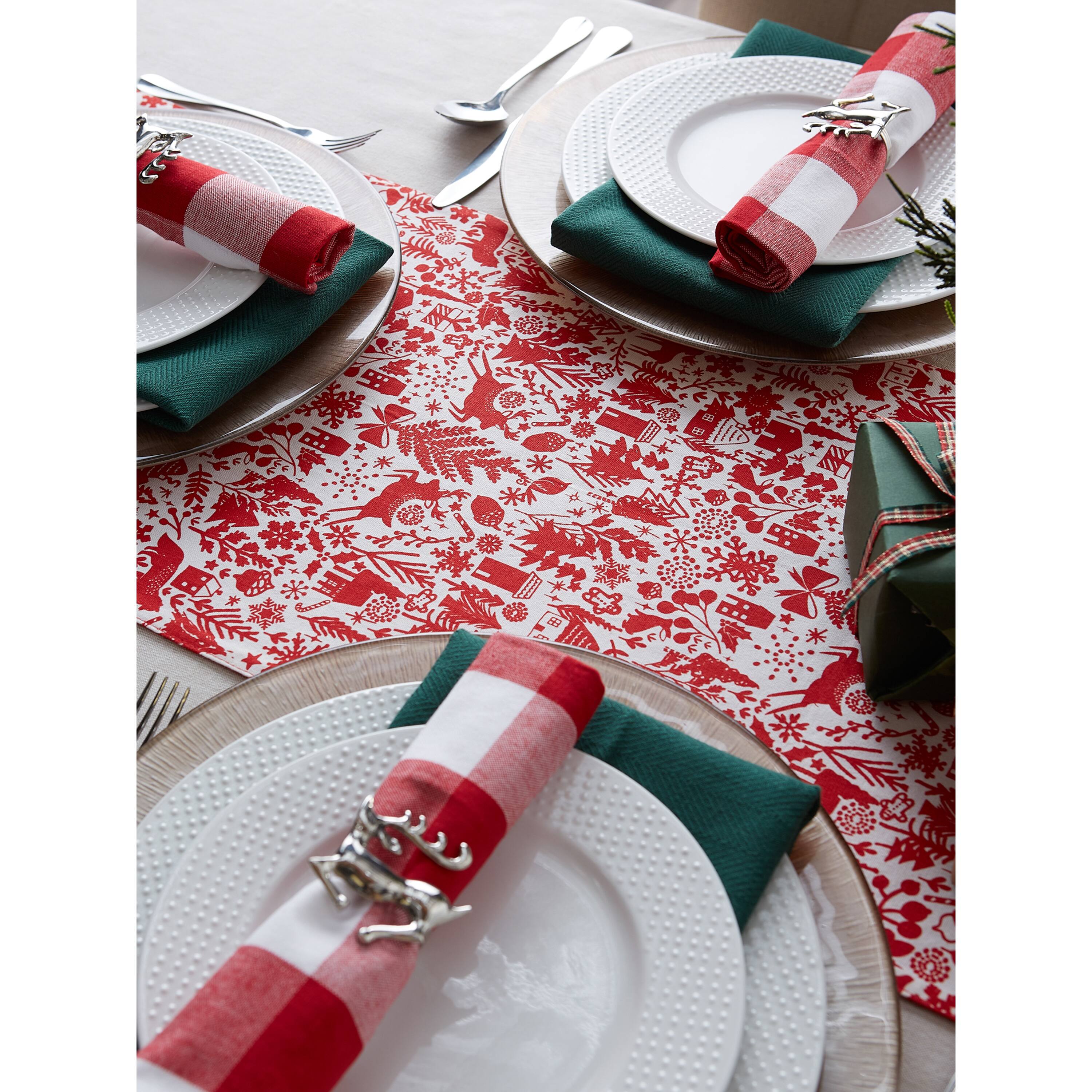 DII® 72" Christmas Woods Embellished Table Runner