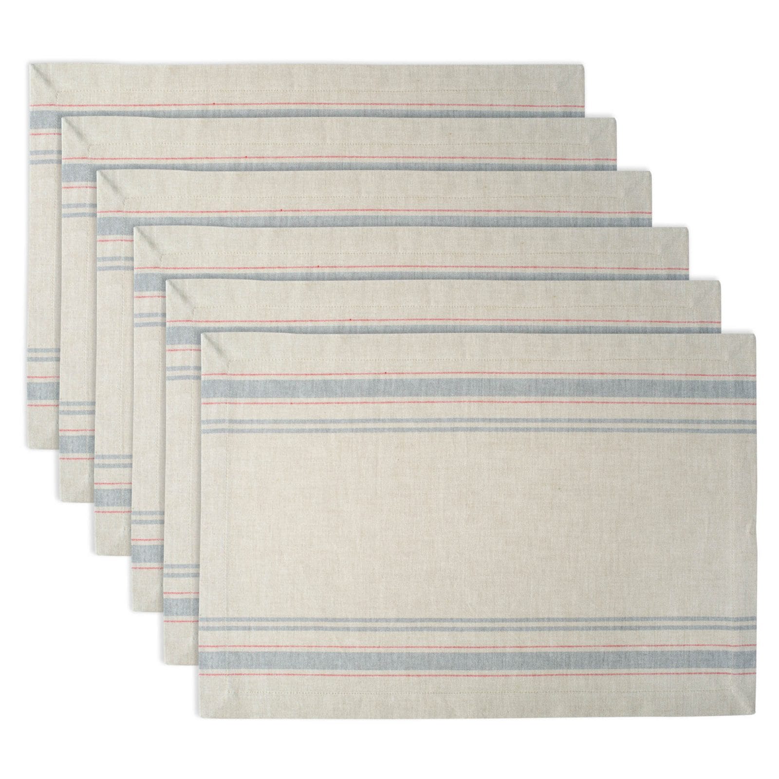 DII&#xAE; French Stripe Placemats, 6ct.