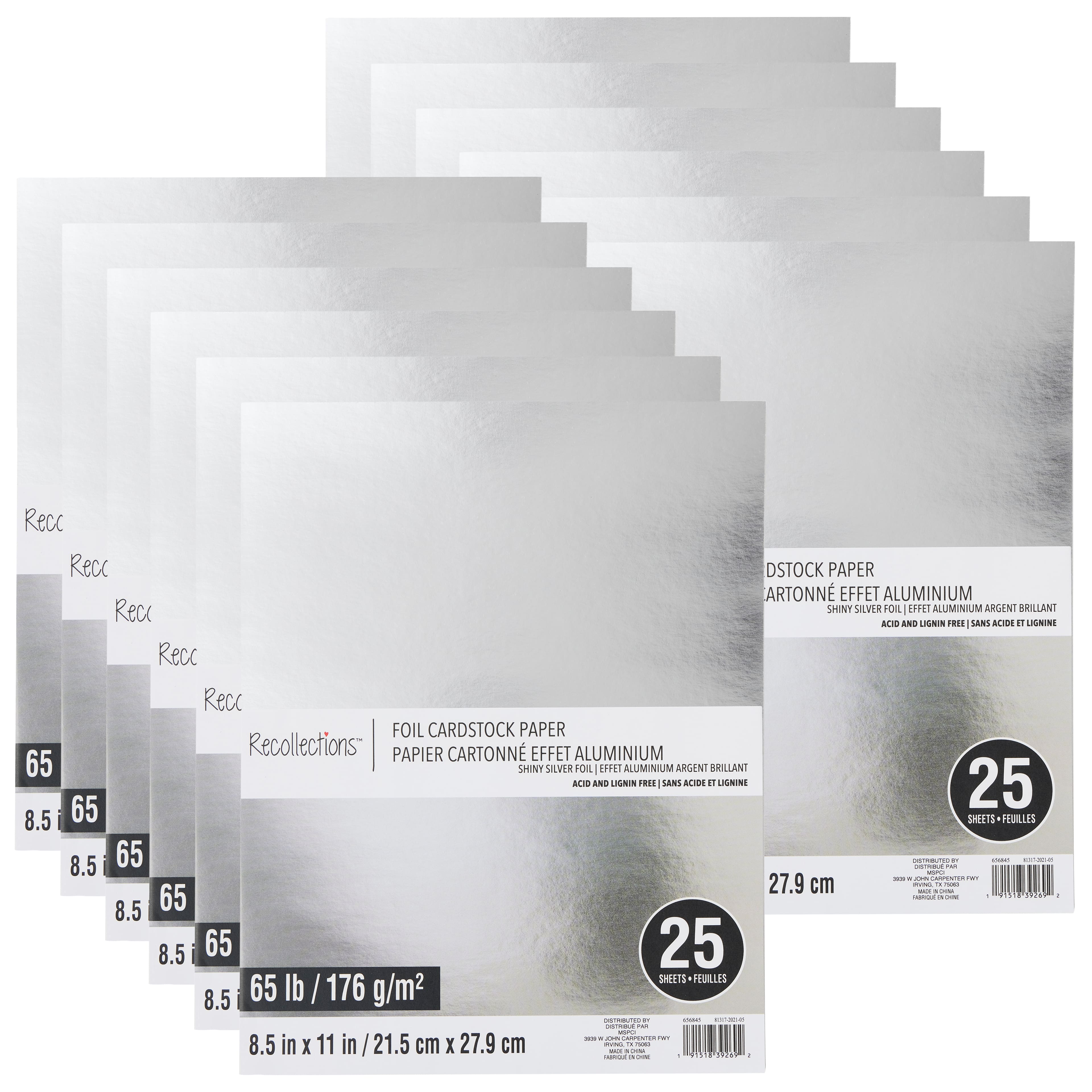 9 Packs: 100 ct. (900 total) White Heavyweight 8.5 x 11 Cardstock Paper  by Recollections™