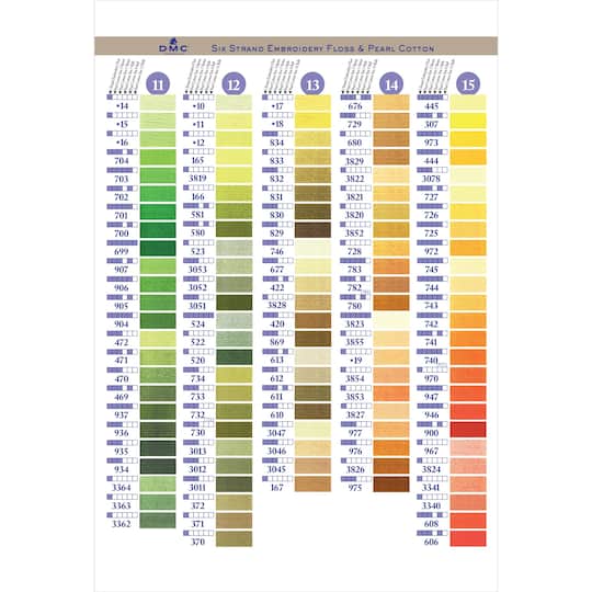 DMC® Needlework Threads Printed Color Card | Michaels