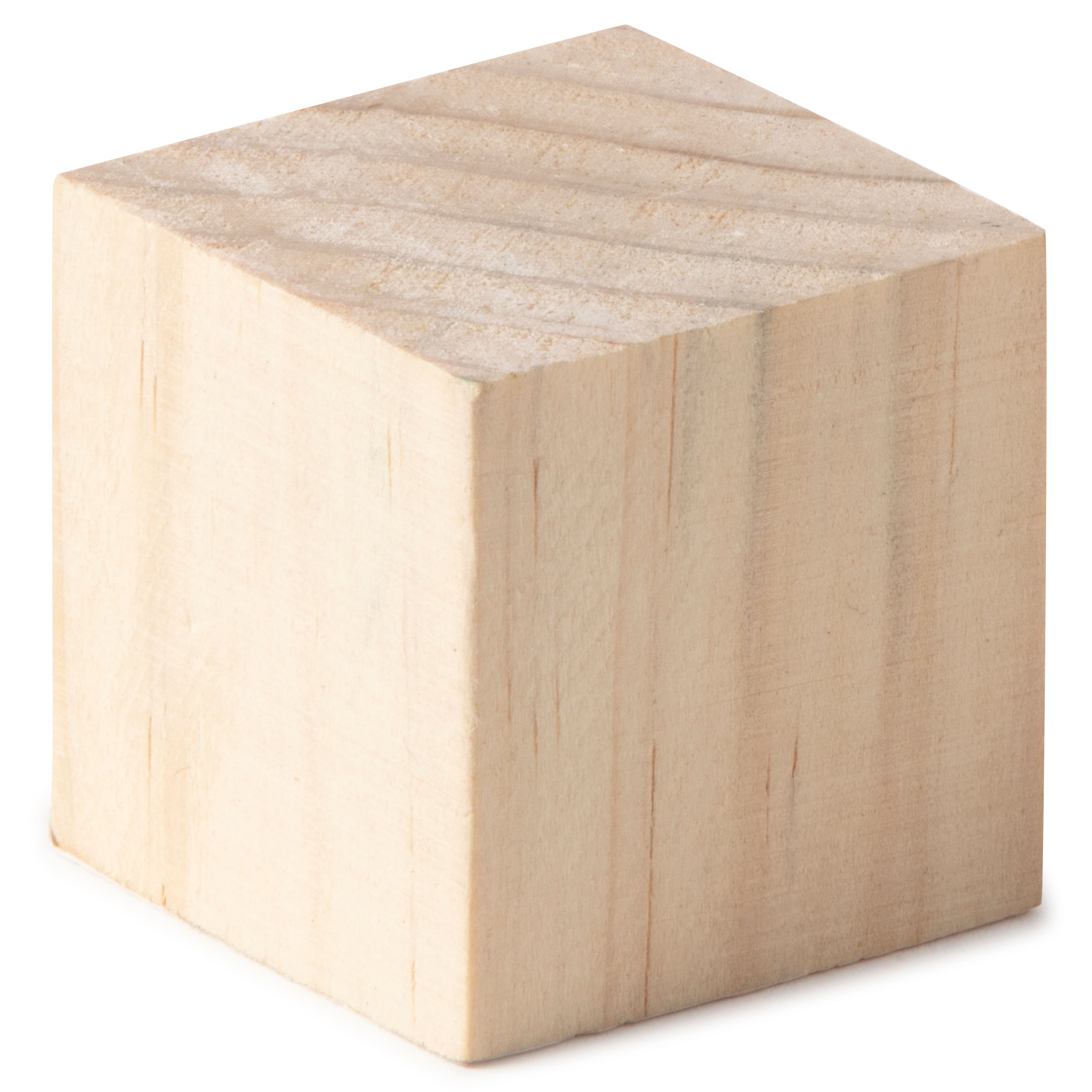 24 Pack: 1.5&#x22; Square Wood Block by Make Market&#xAE;