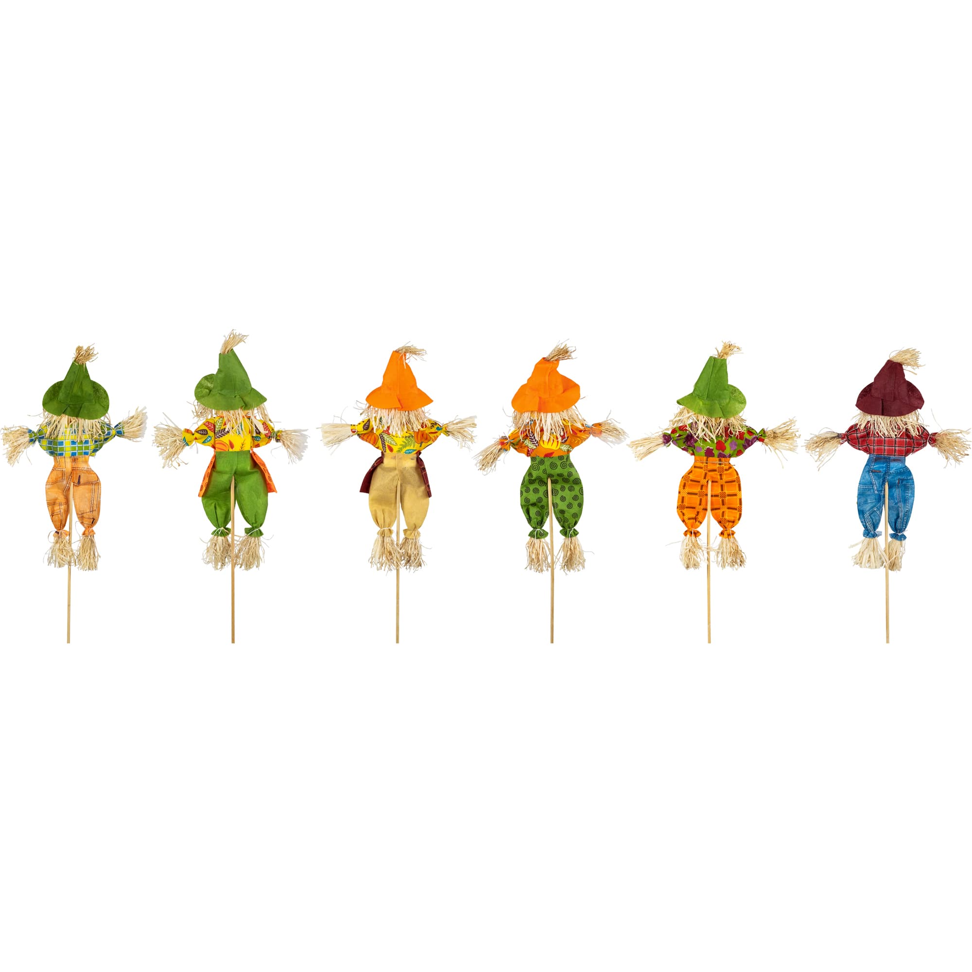 24&#x22; Fall Harvest Scarecrow Picks, 6ct.