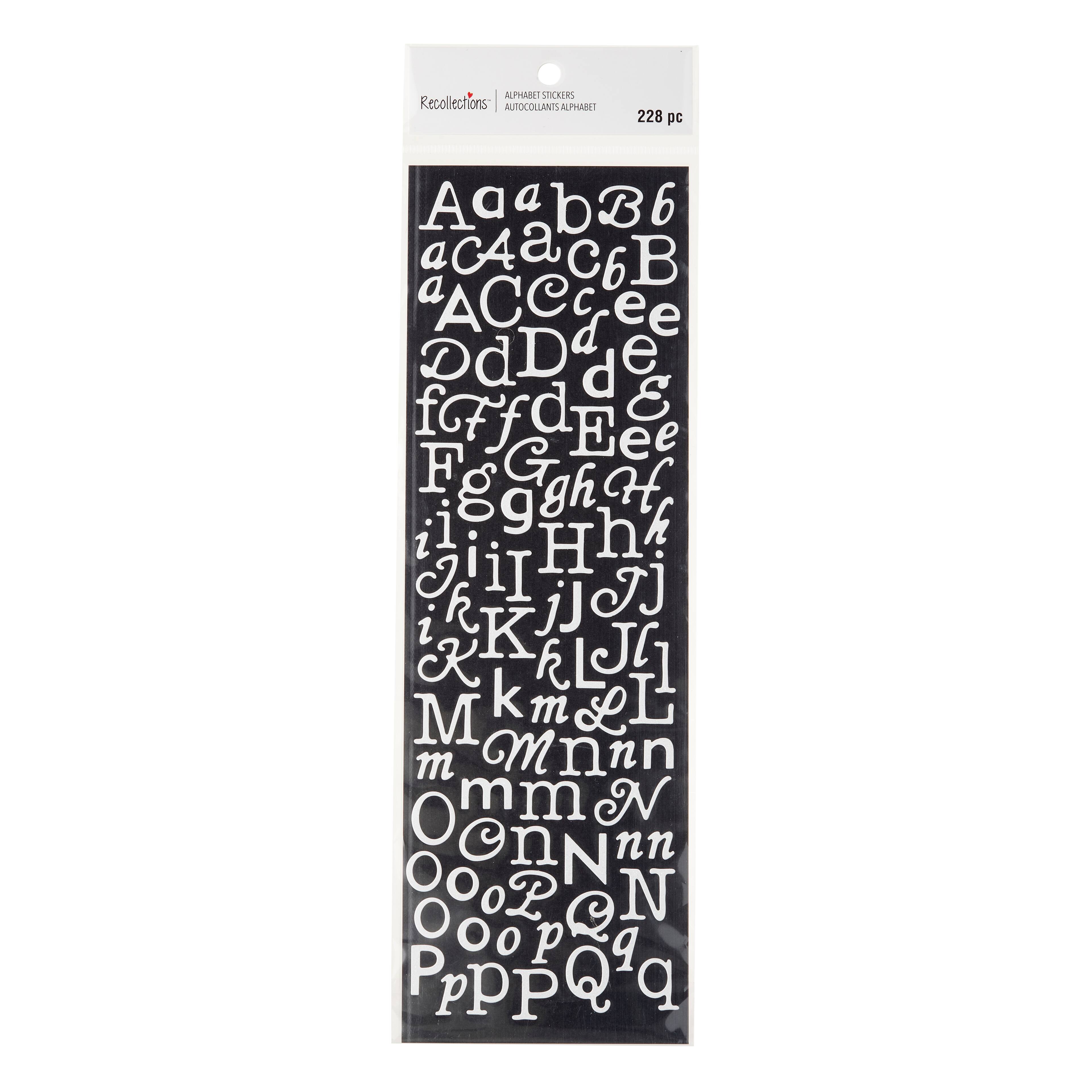 12 Pack: Glitter Alphabet Stickers by Recollections&#x2122;