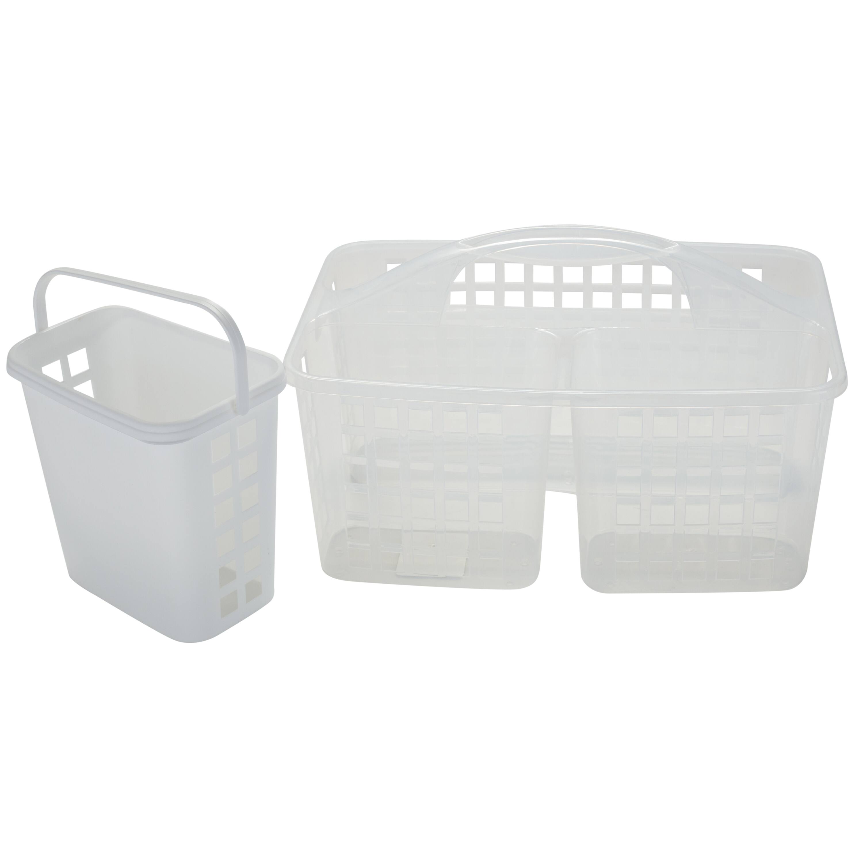 Bath Bliss White 2-in-1 Portable Bath Tote