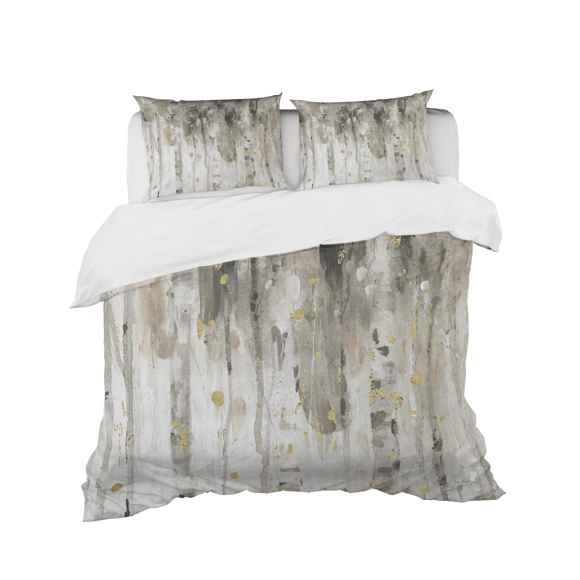 Designart 'The Modern Grey Forest IV' Glam Bedding Set
