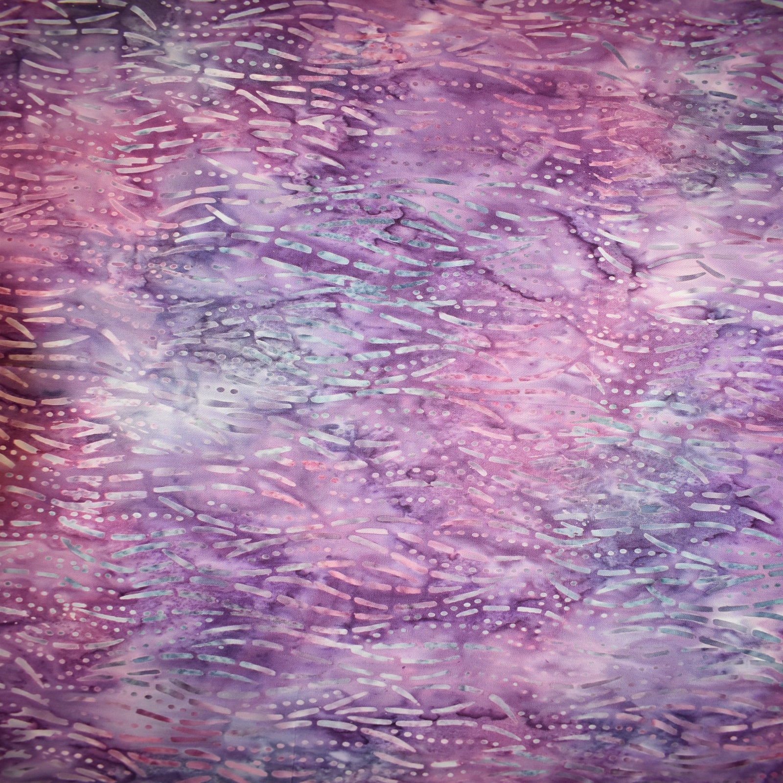Premium Indonesian Batik Plum &#x26; Lilac Tonal Dot Fabric
