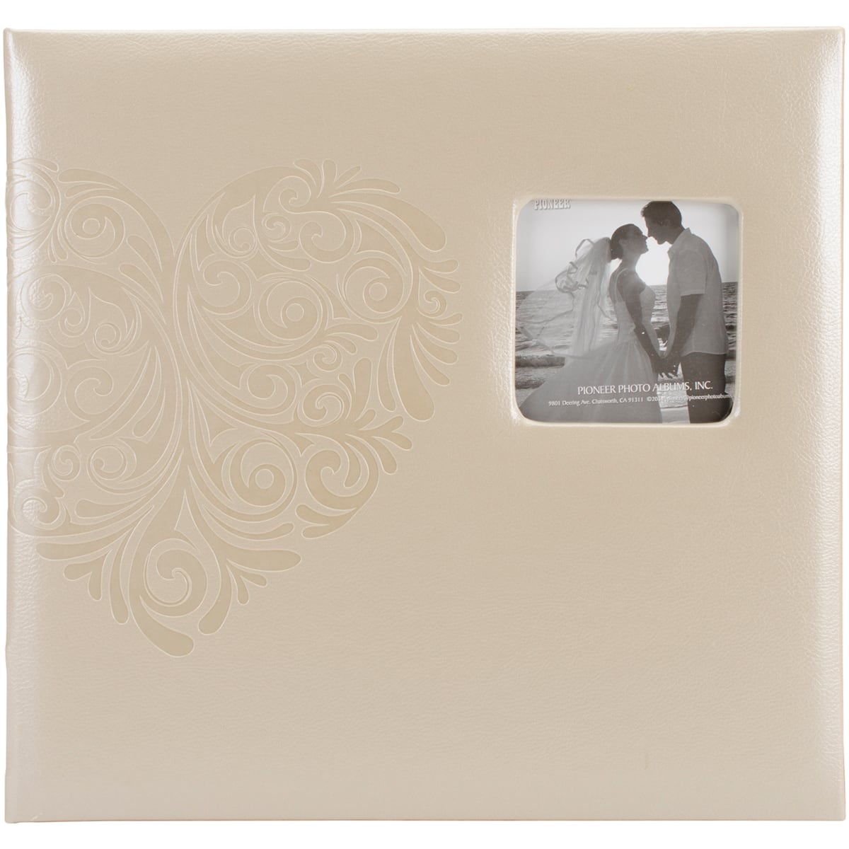 Pioneer&#xAE; Heart Embossed Wedding Post Bound Photo Album