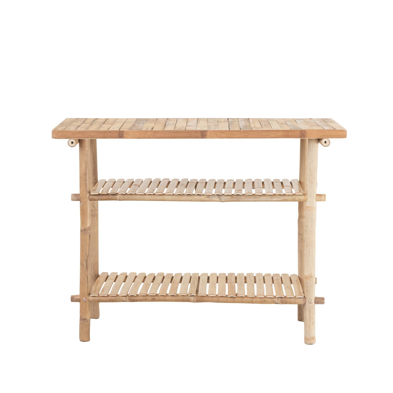 Hello Honey® Natural Tall Bamboo Accent Table with 2 Shelves