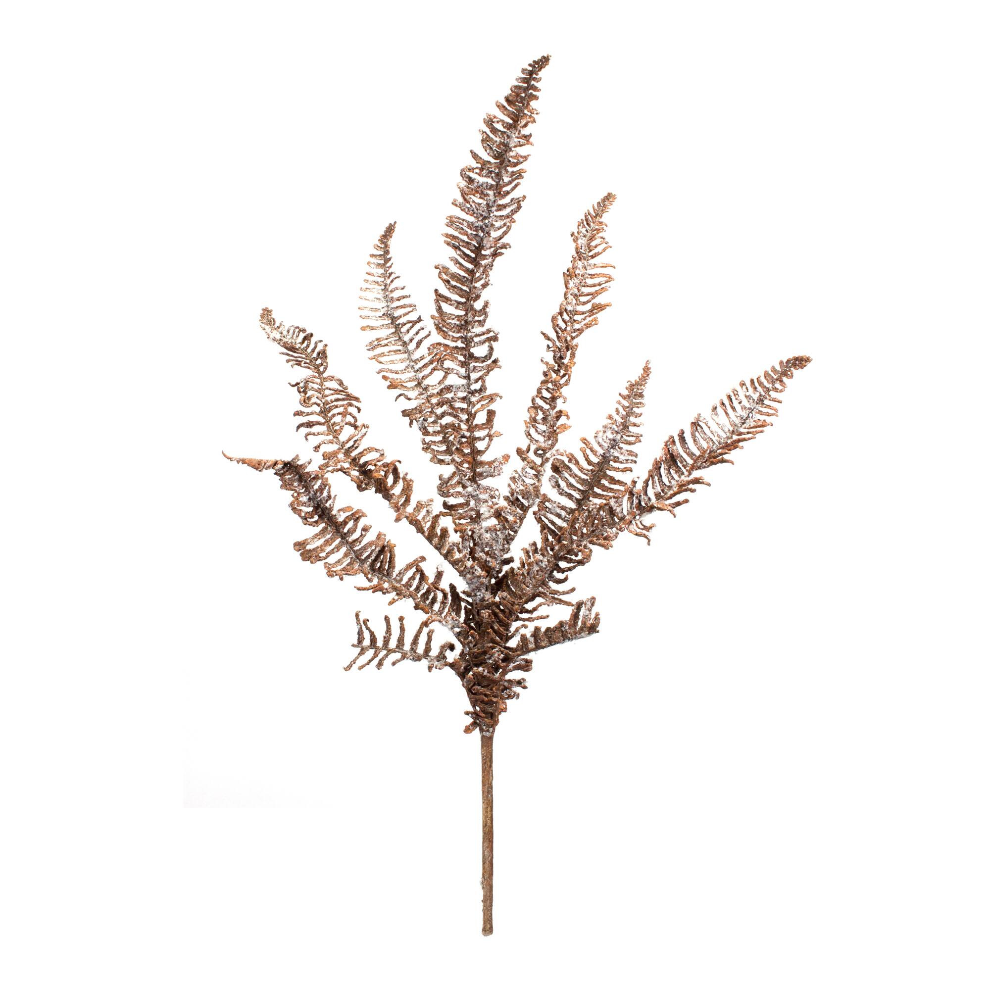 Brown Icy Fern Sprays, 6ct.