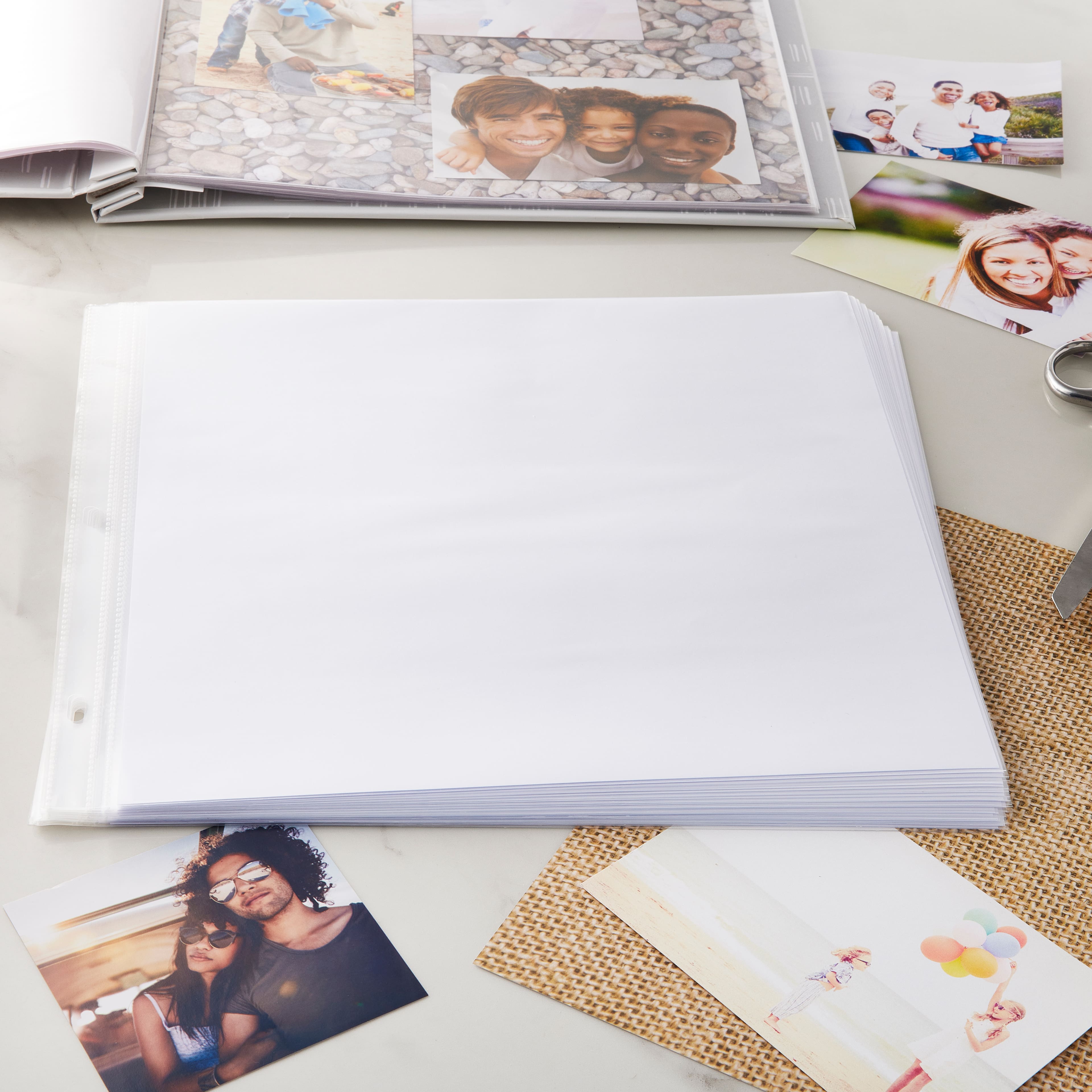 12&#x22; x 12&#x22; White Scrapbook Refill Pages by Recollections&#x2122;, 20 Sheets