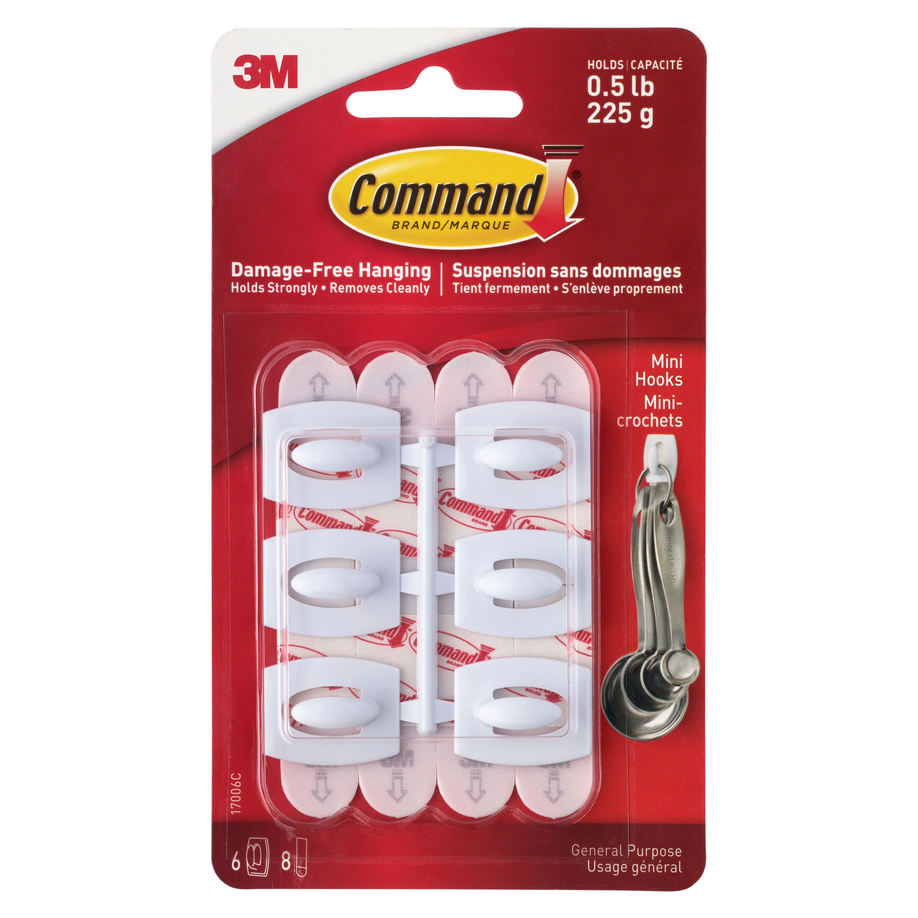 12 Packs: 6 ct. (72 total) Command™ Mini White Hooks