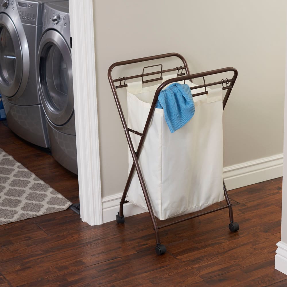 Household Essentials Rolling Laundry Hamper