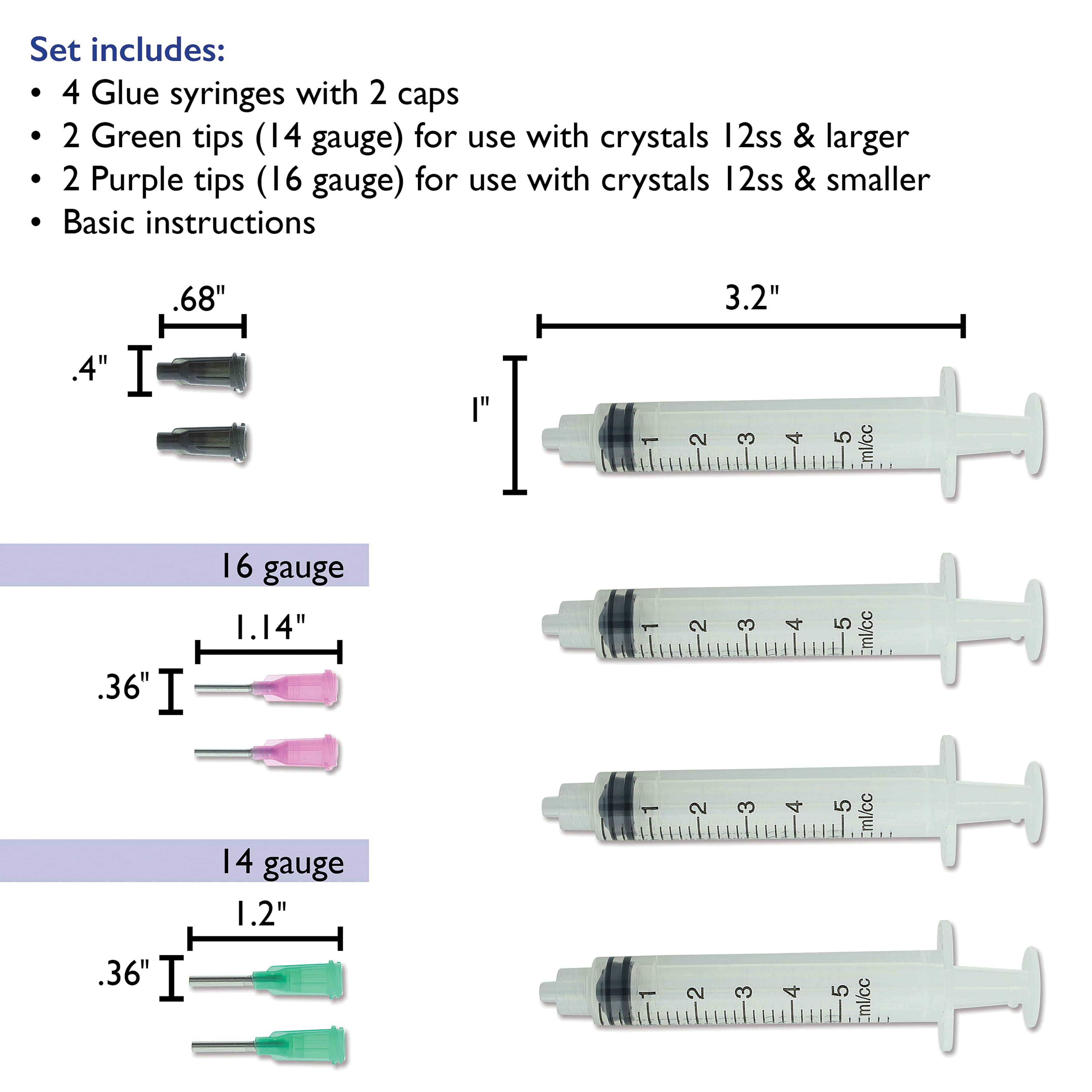 DCT  Wood Glue Applicator Glue Syringe and Tips – 20 mL Syringe