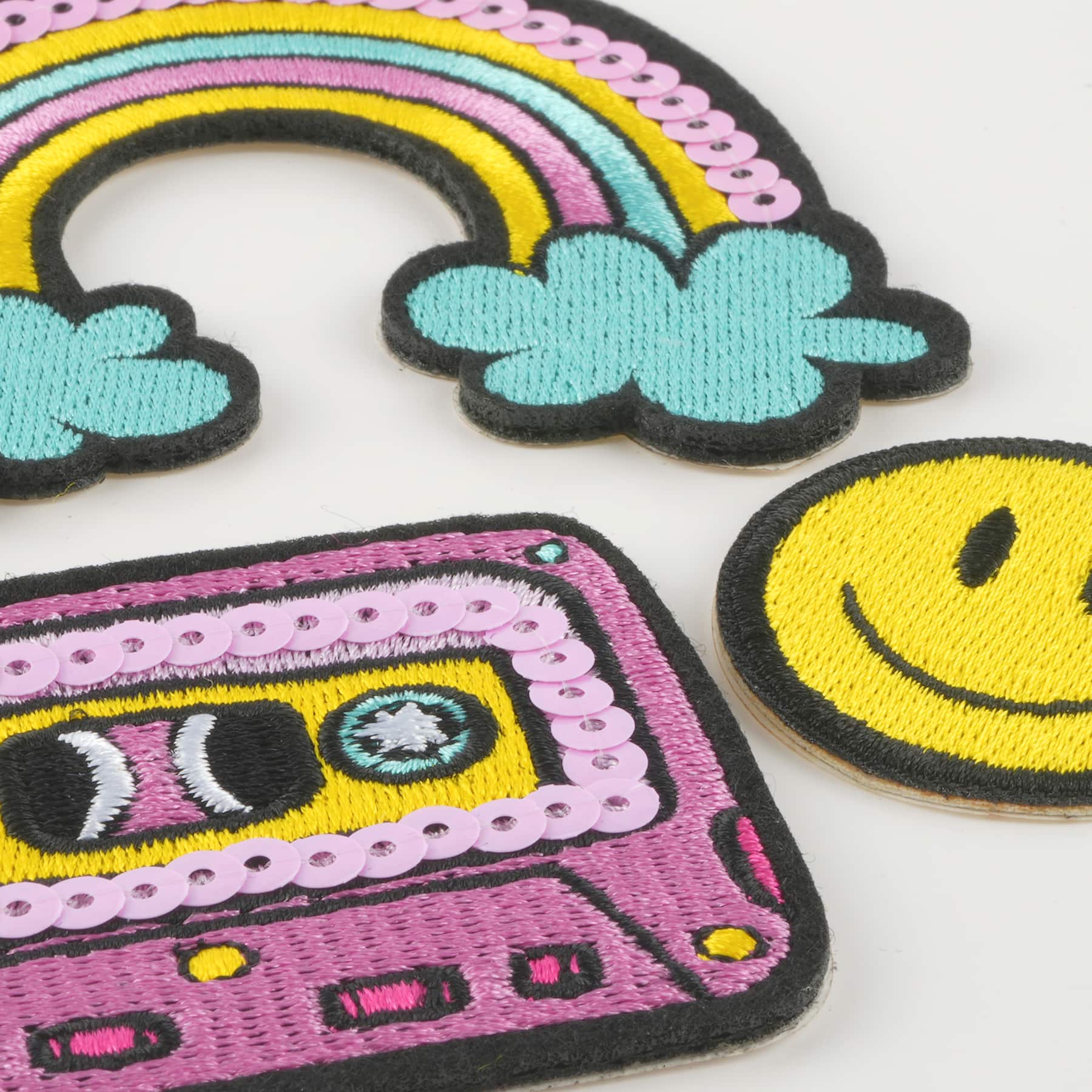 Rainbow & Cassette Tape Embroidery Stickers by Creatology™