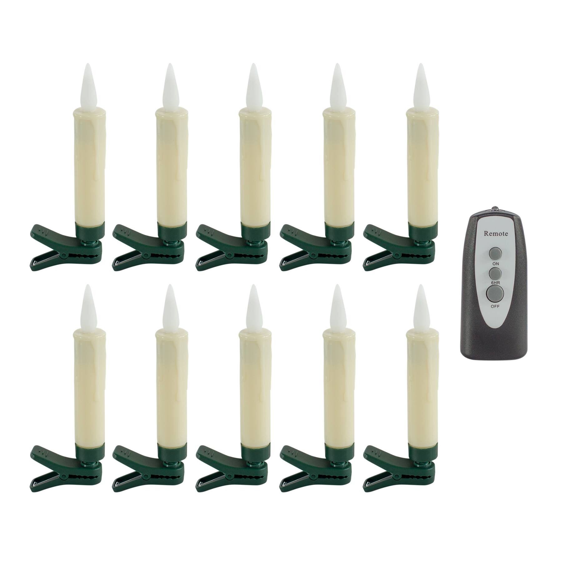 4&#x22; FIA Flame LED Candle Clip, 10ct.