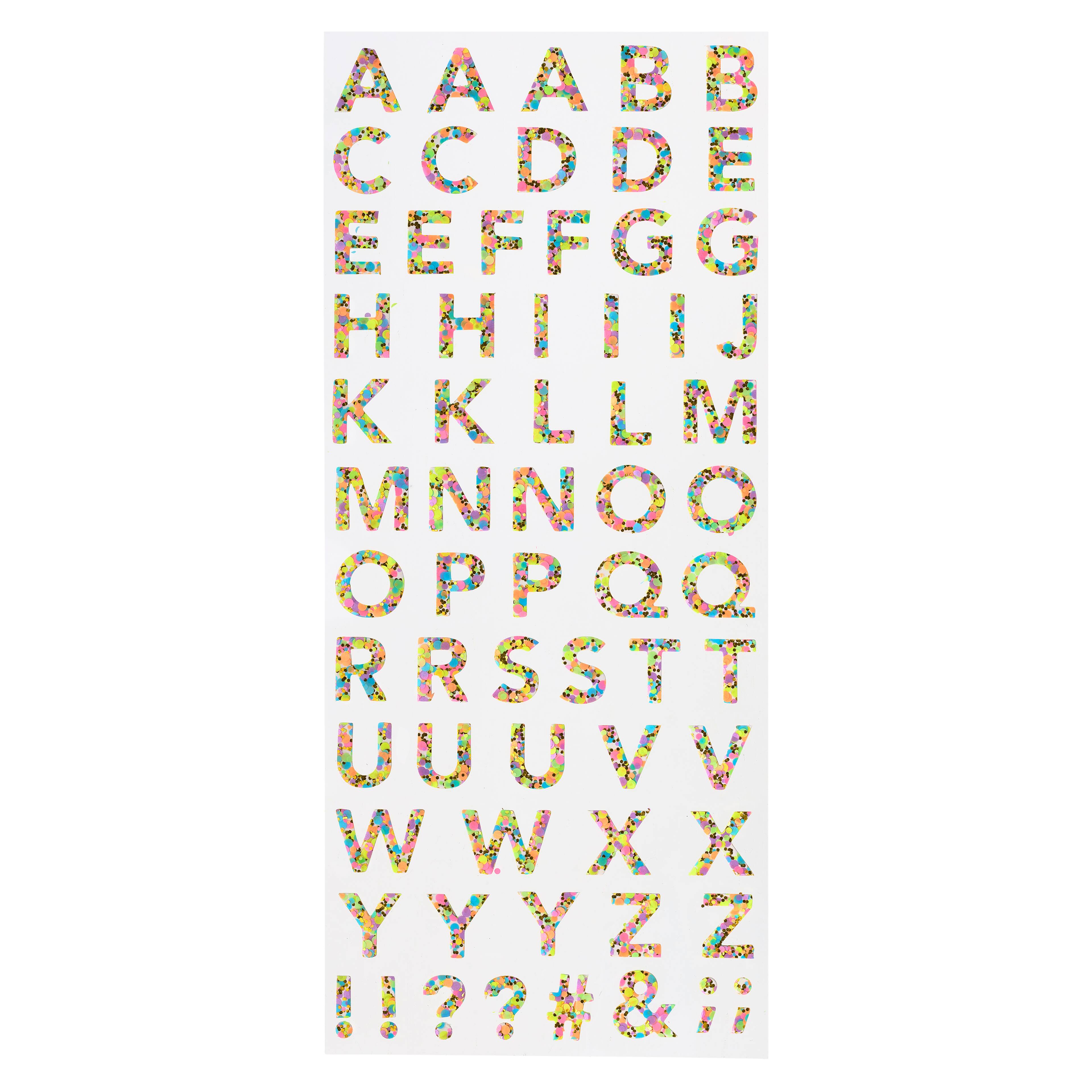 12 Pack: Bright Confetti Alphabet Stickers by Recollections™