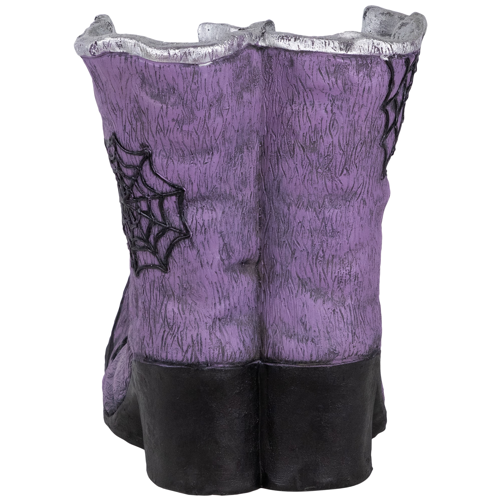 15&#x22; Purple Witch&#x27;s Boots Ceramic Halloween Decoration