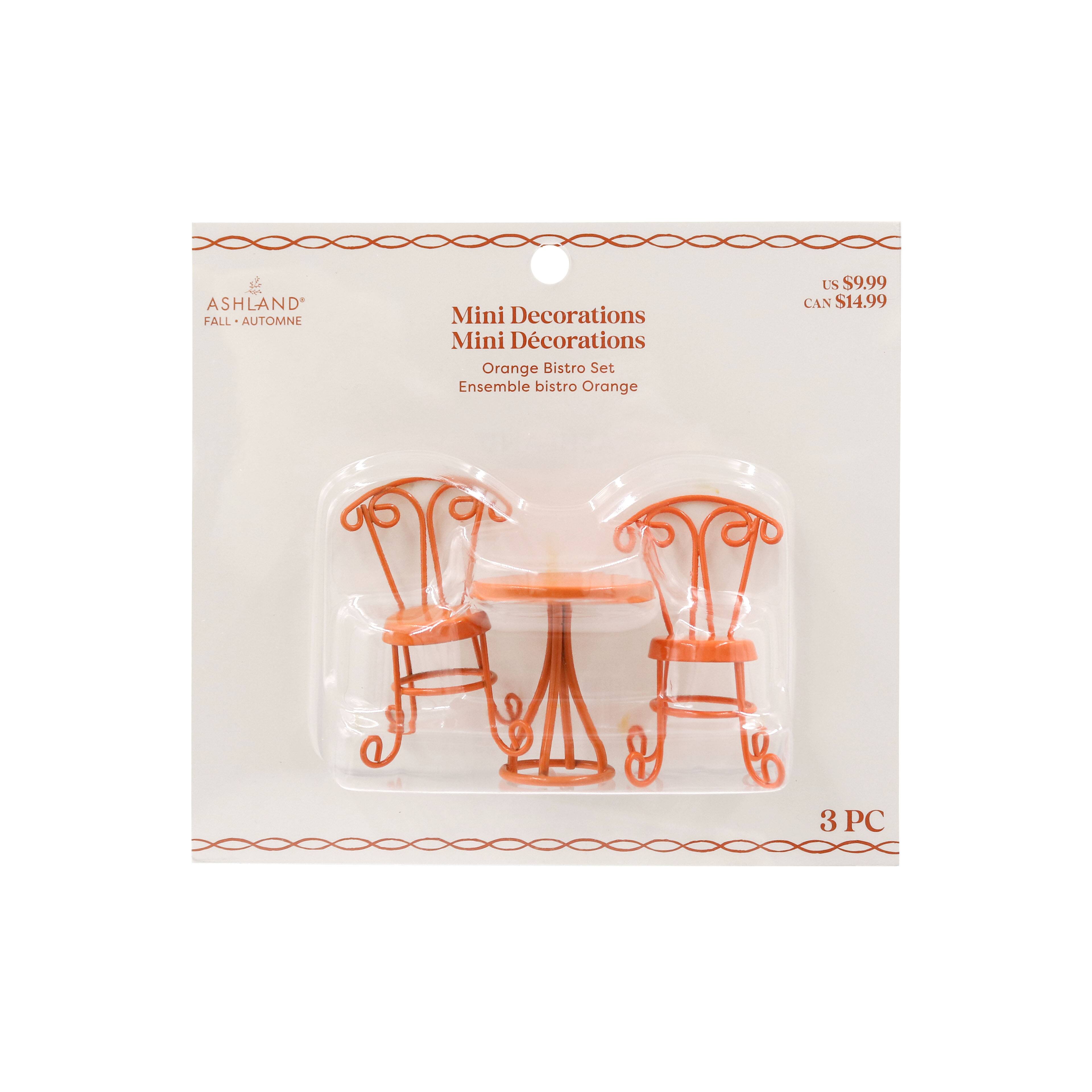 Mini Orange Table & Chairs Bistro Set by Ashland®