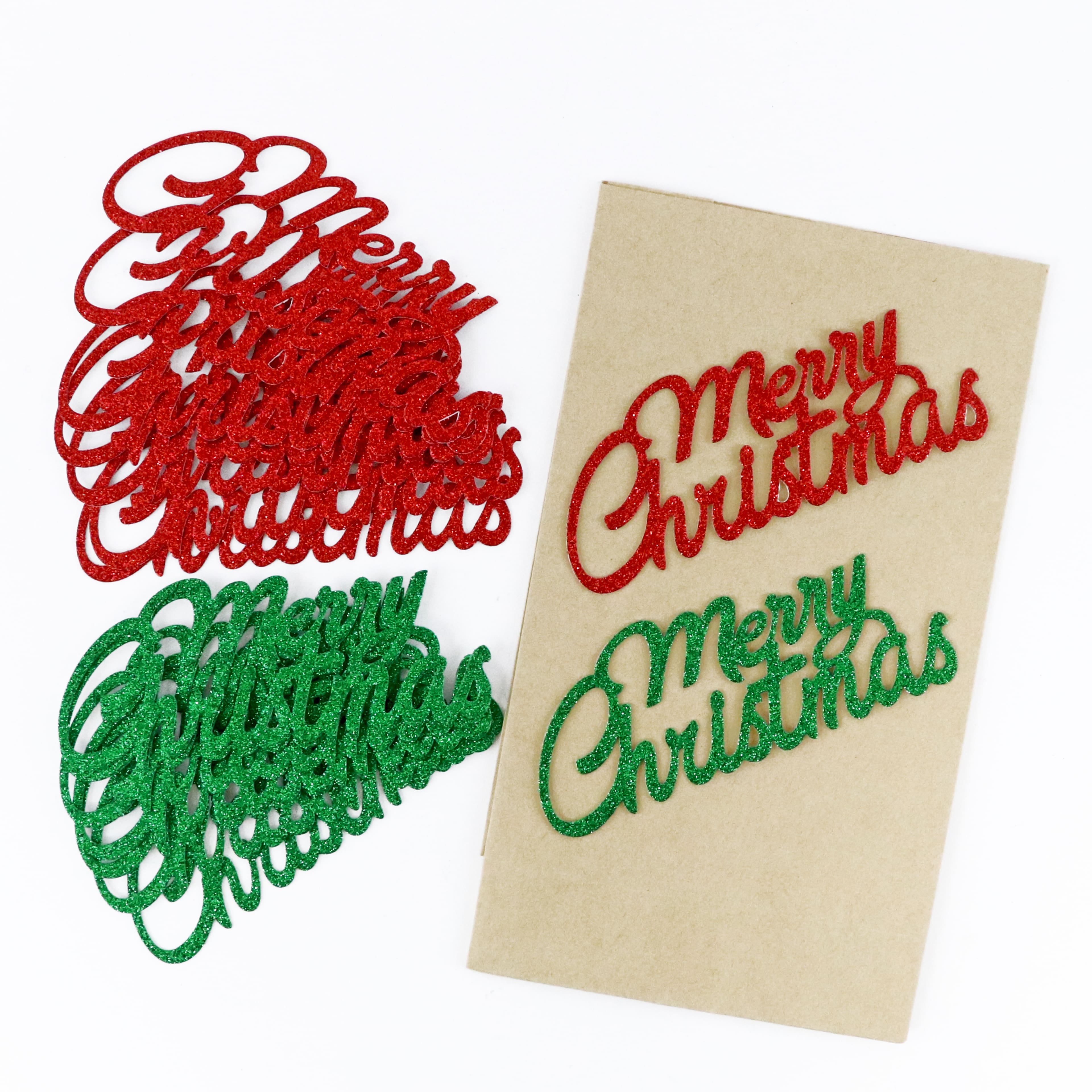 Merry Christmas Glitter Die-Cut Stickers by Recollections&#x2122;