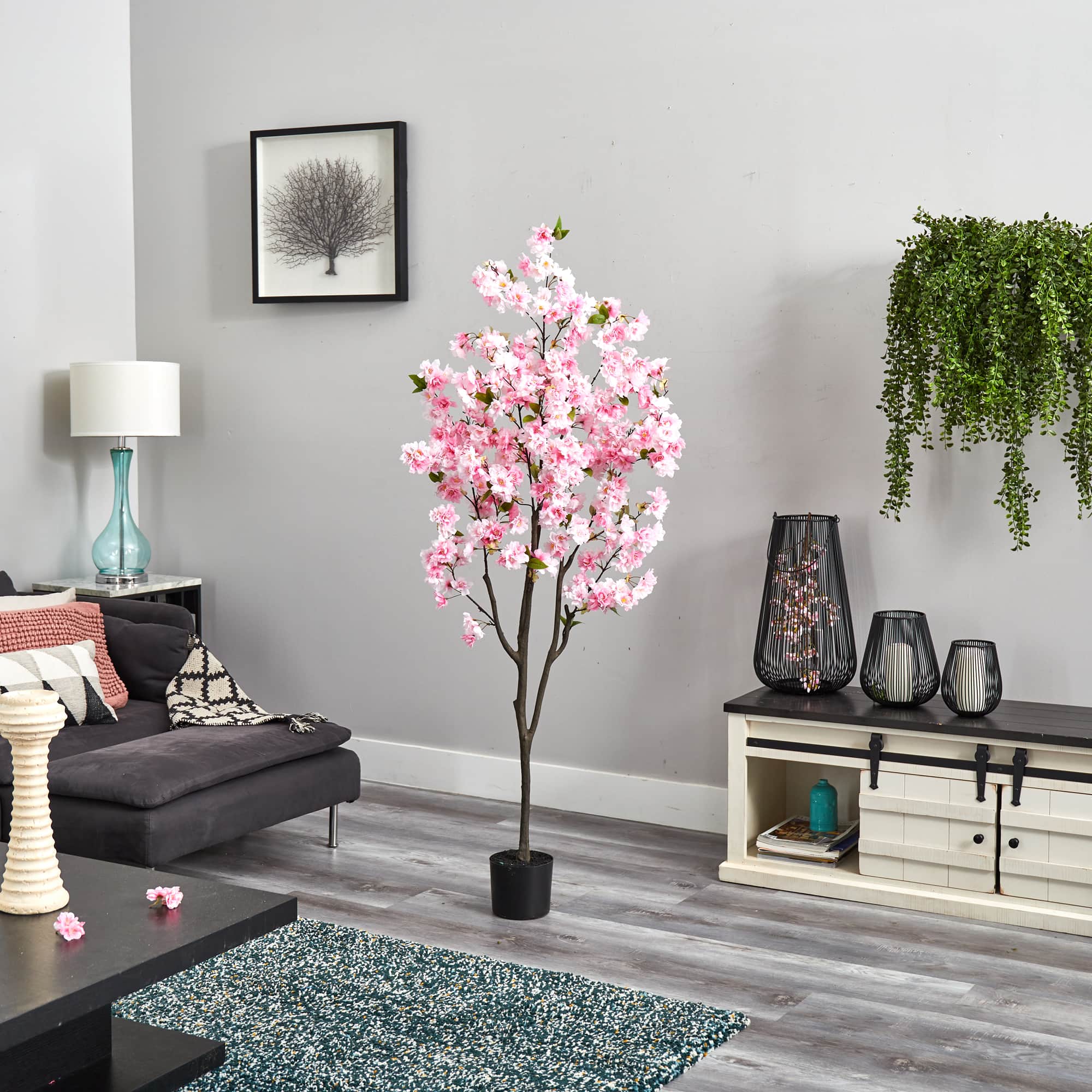 6ft. Potted Pink Cherry Blossom Artificial Tree