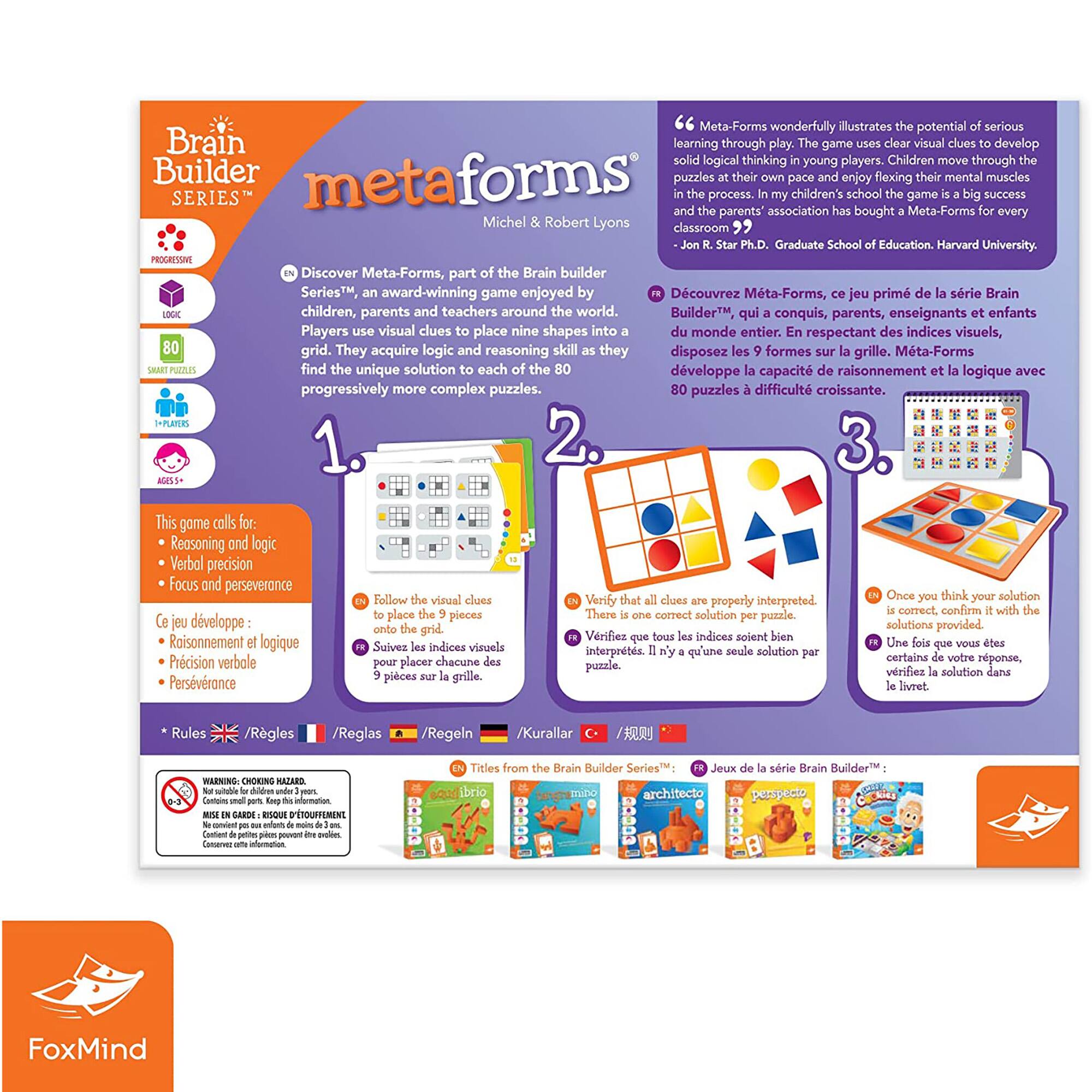 FoxMind Games Metaforms Logic & Deductive Reasoning Puzzles