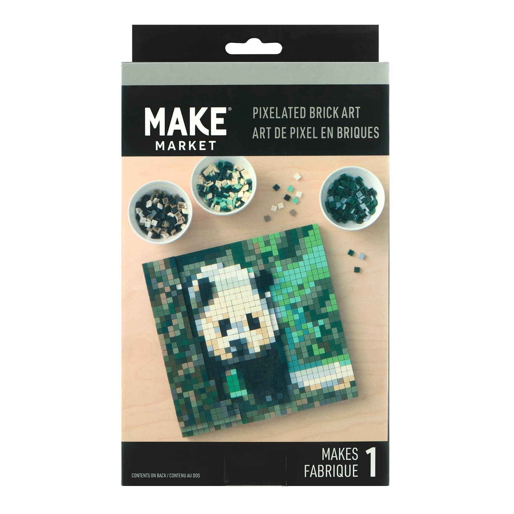 10&#x22; x 10&#x22; Panda Pixelated Brick Art Kit by Make Market&#xAE;