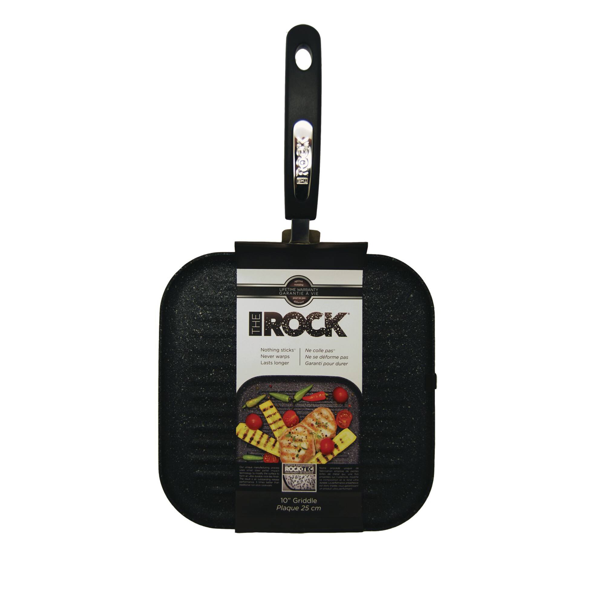 THE ROCK by Starfrit 10&#x22; Grill Pan With Bakelite Handles