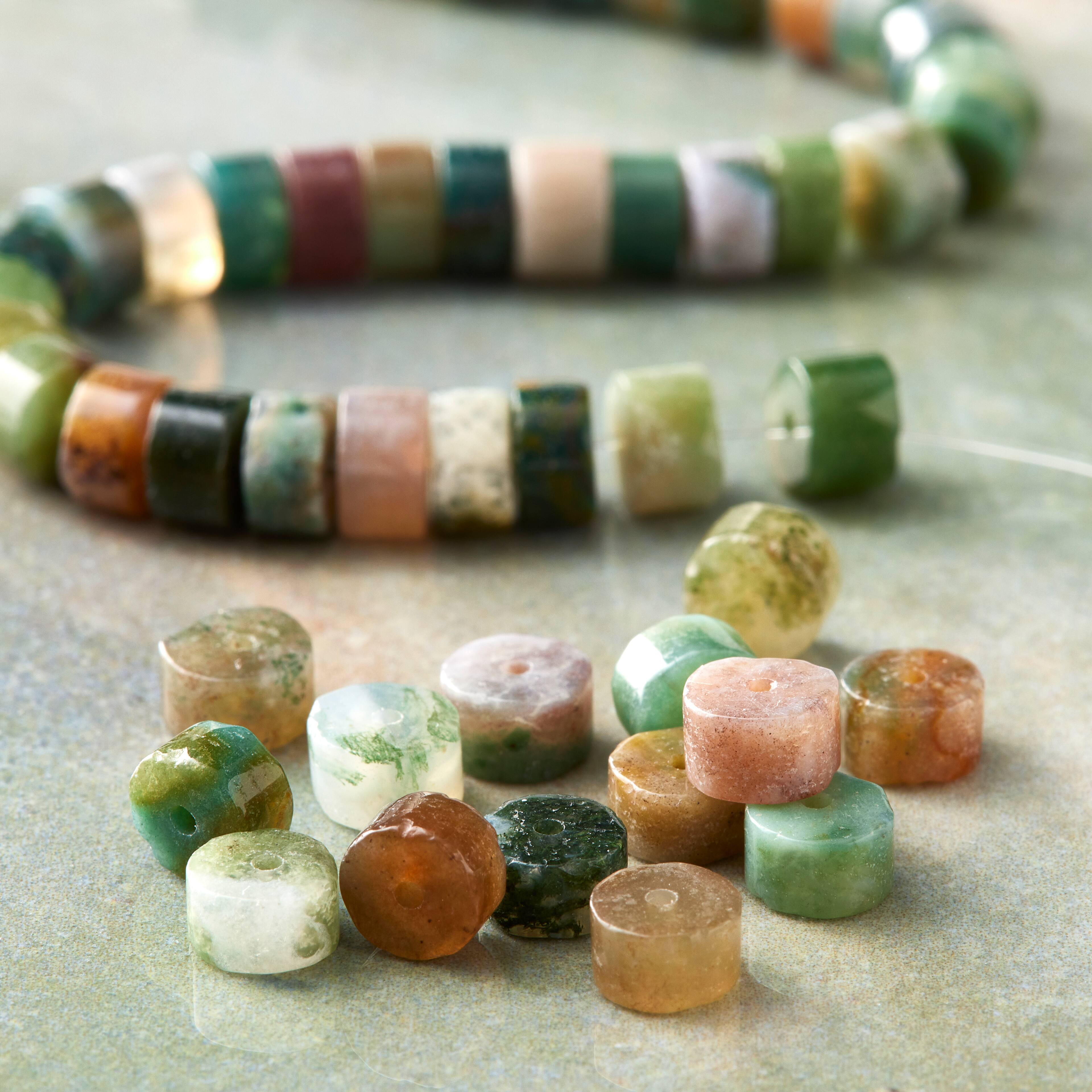 Green Fancy Jasper Round Heishi Beads by Bead Landing™, 6mm