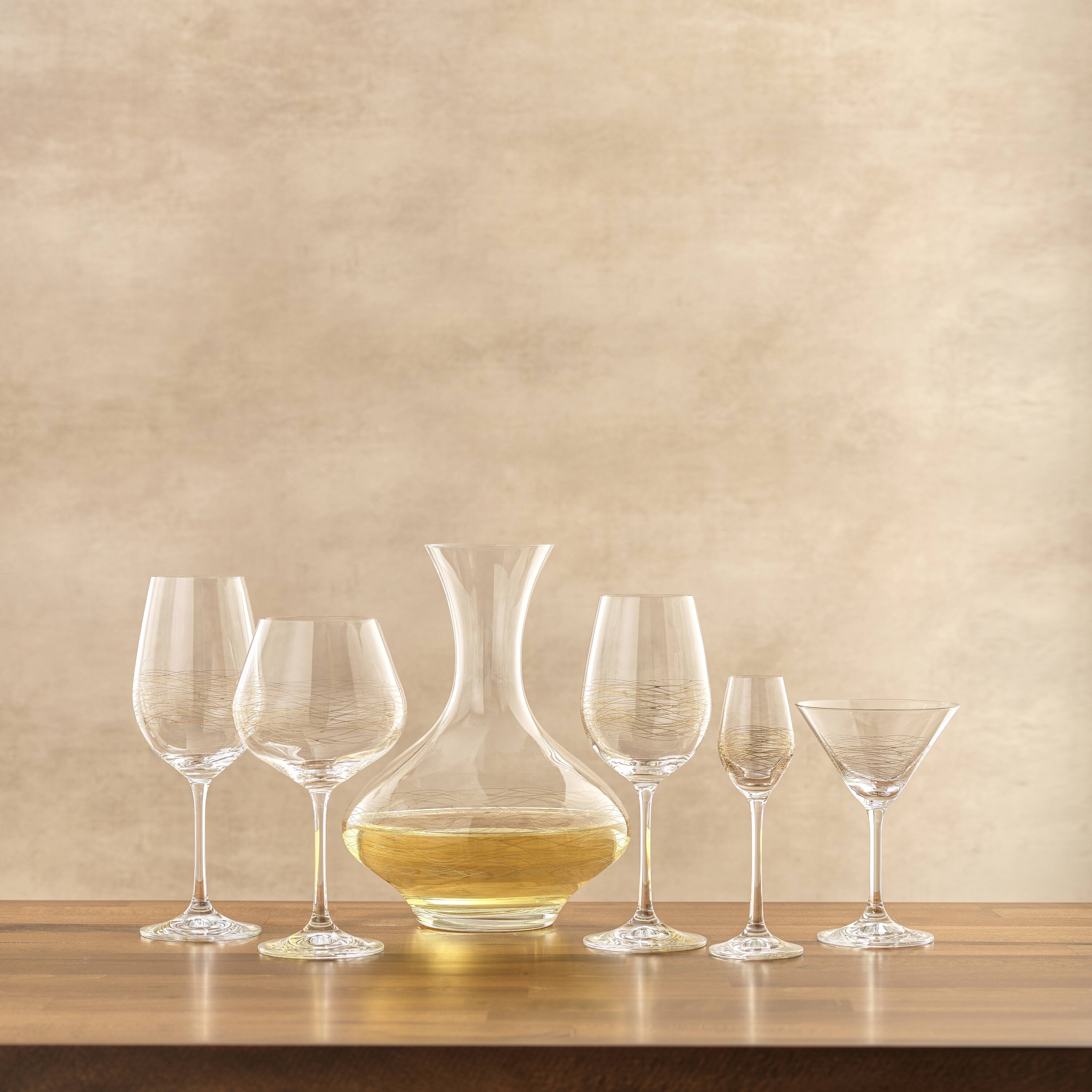 JoyJolt® Golden Royale 17oz. Crystal Red Wine Glasses, 2ct.