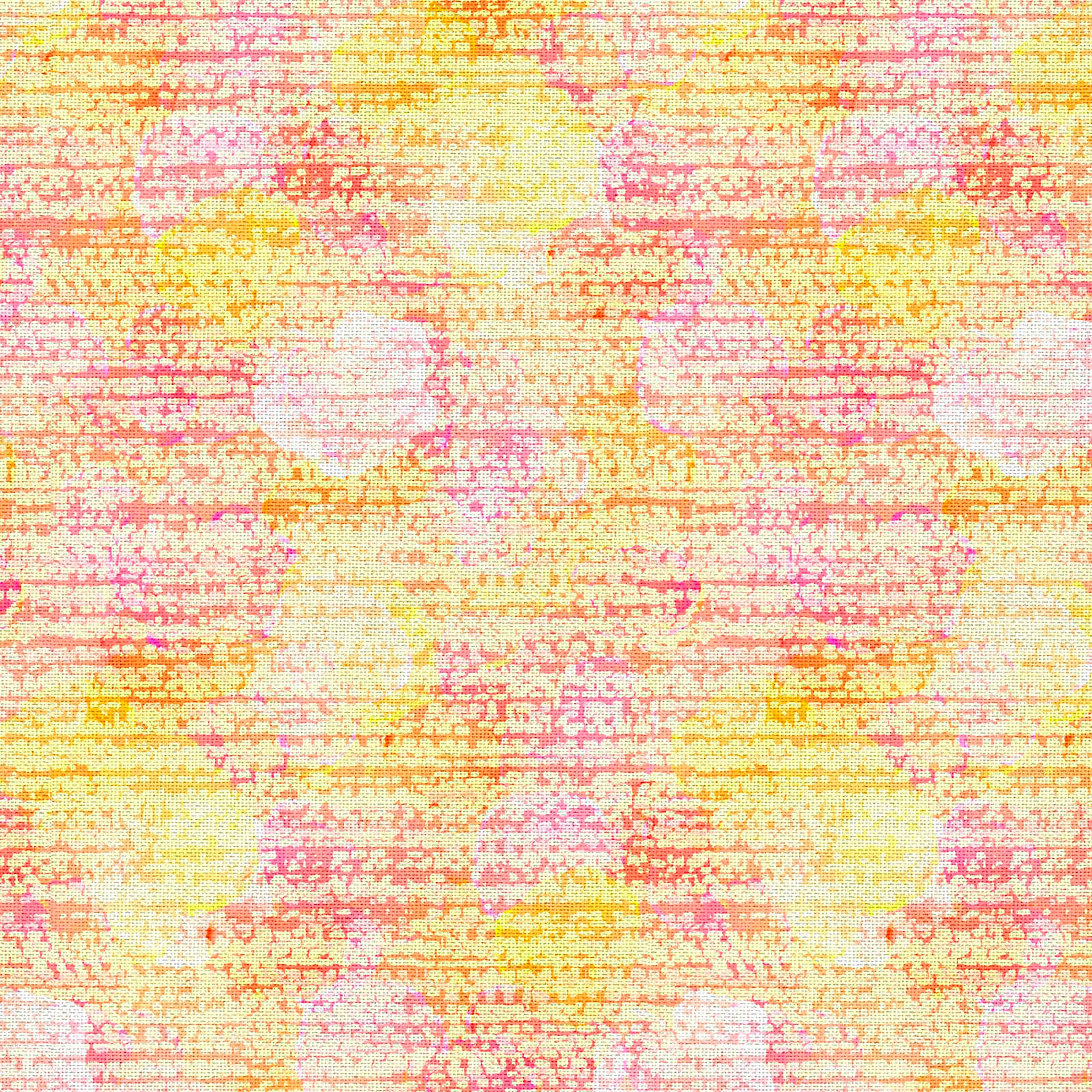 Fabric Editions Orange Abstract Cotton Fabric