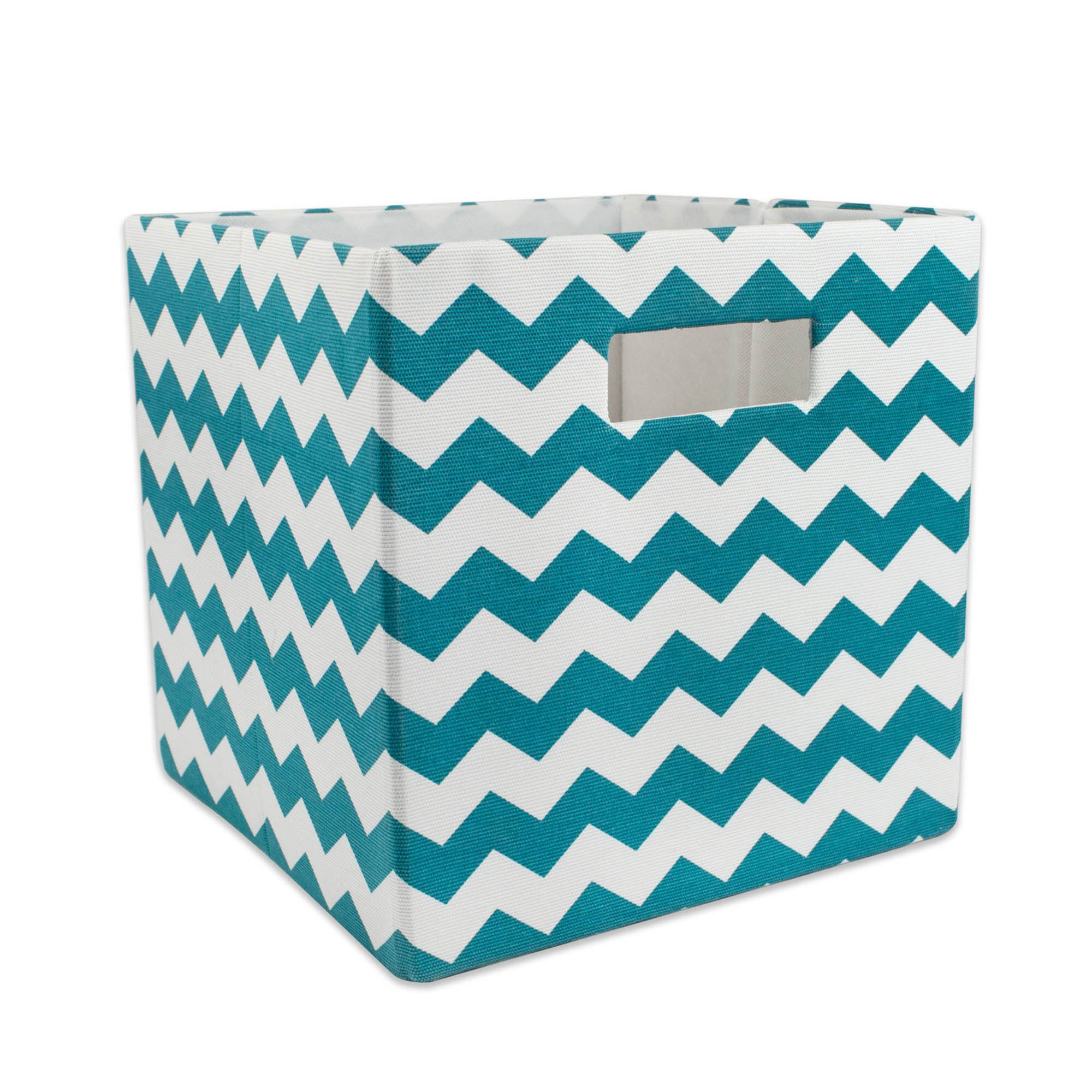DII® 11" Chevron Stripes Polyester Storage Cube