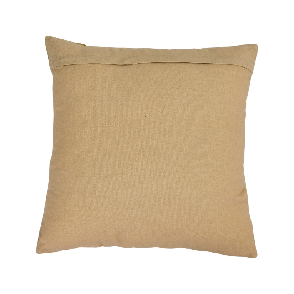 Hello Honey® Natural & Beige Embroidery Cotton Pillow